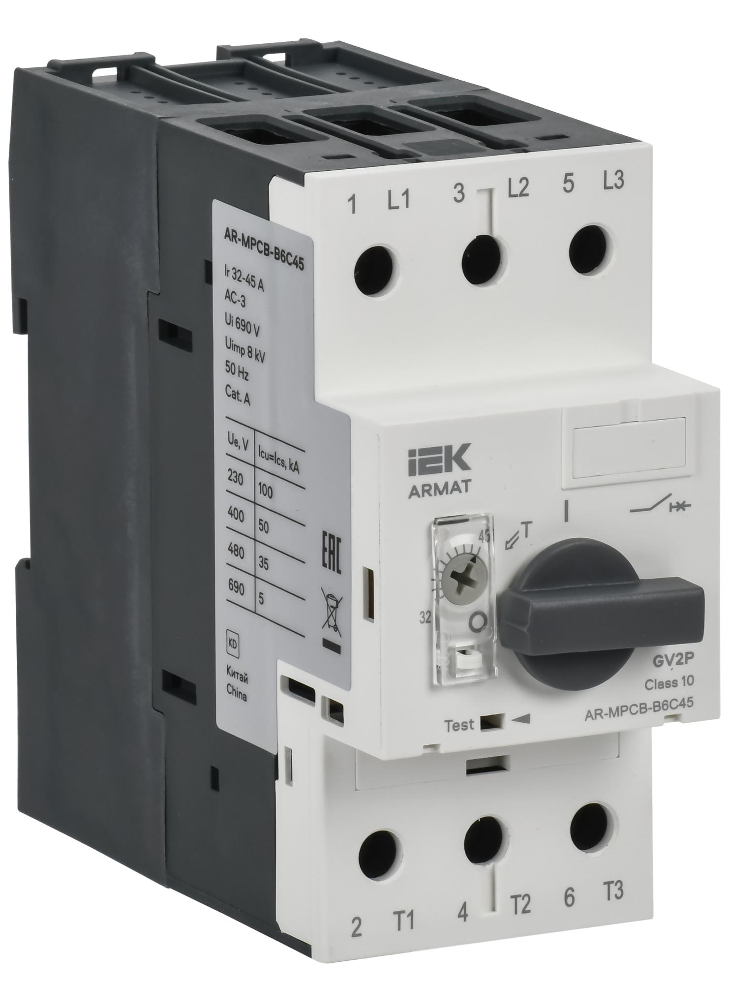 Выключатель автоматический защиты двигателя B6 GV2P 32-45А