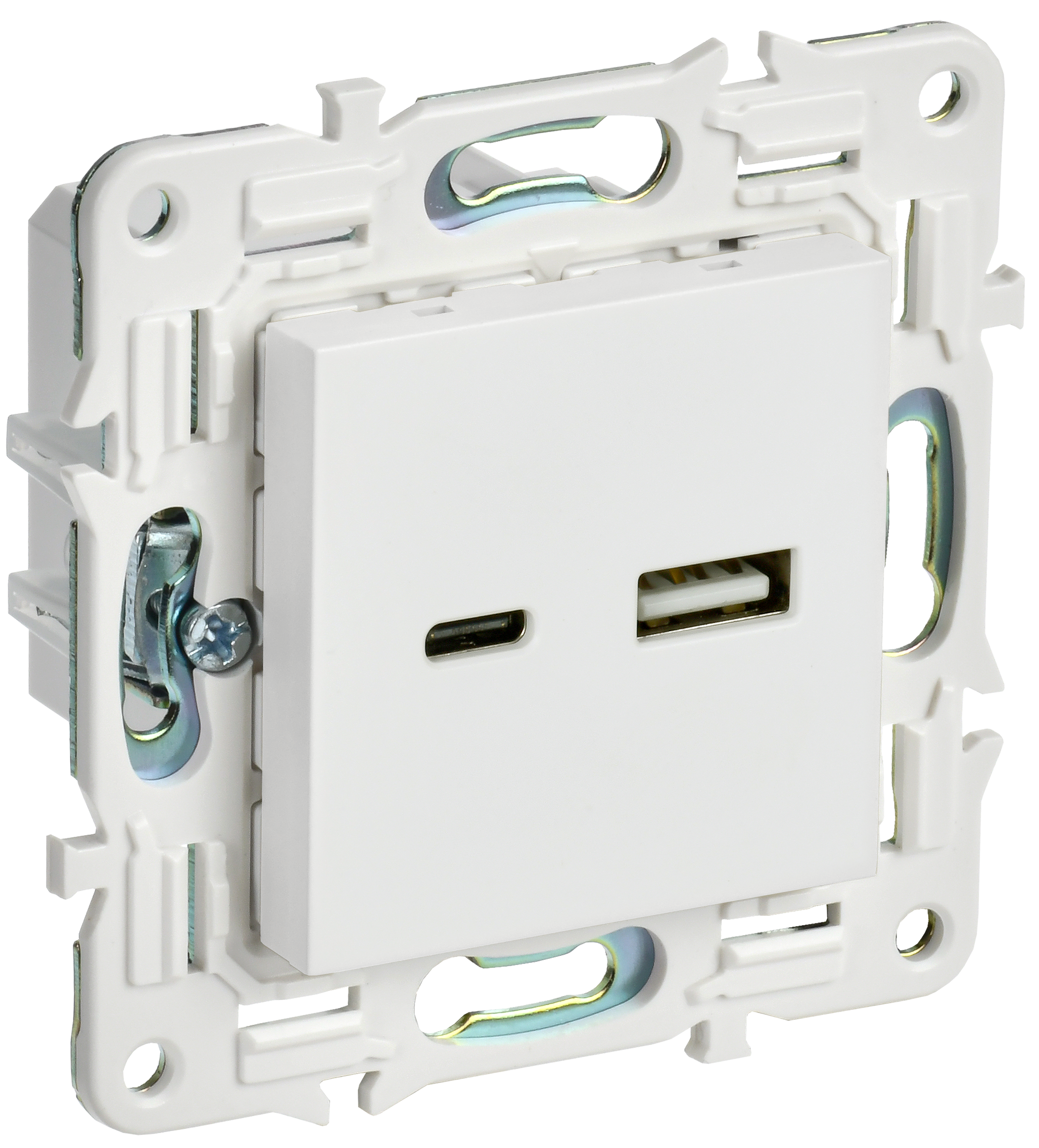 SKANDY Розетка USB A+C 3,1А SK-R14W арктический белый IEK