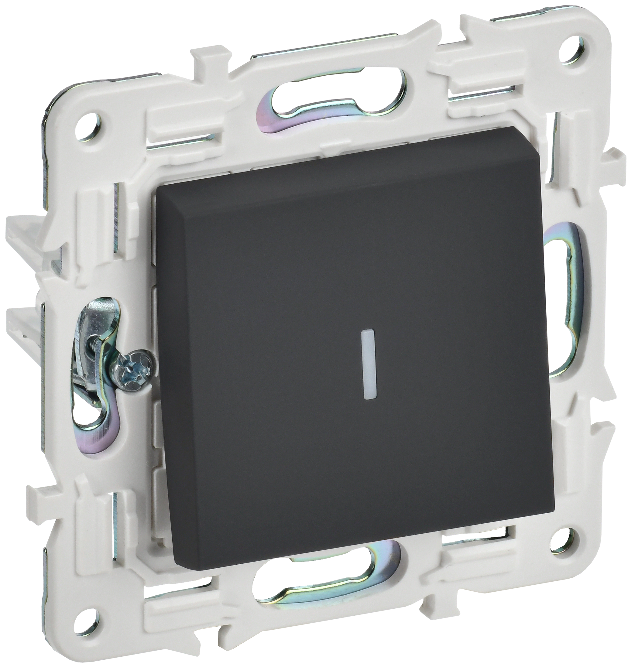 SKANDY Выключатель 1-клавишный с индикацией 10А SK-V07G графит IEK