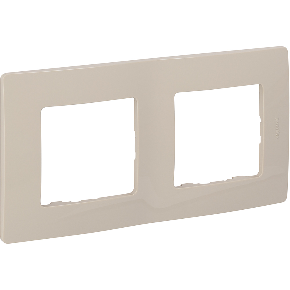 Рамка 2-местная слоновая кость ETIKA