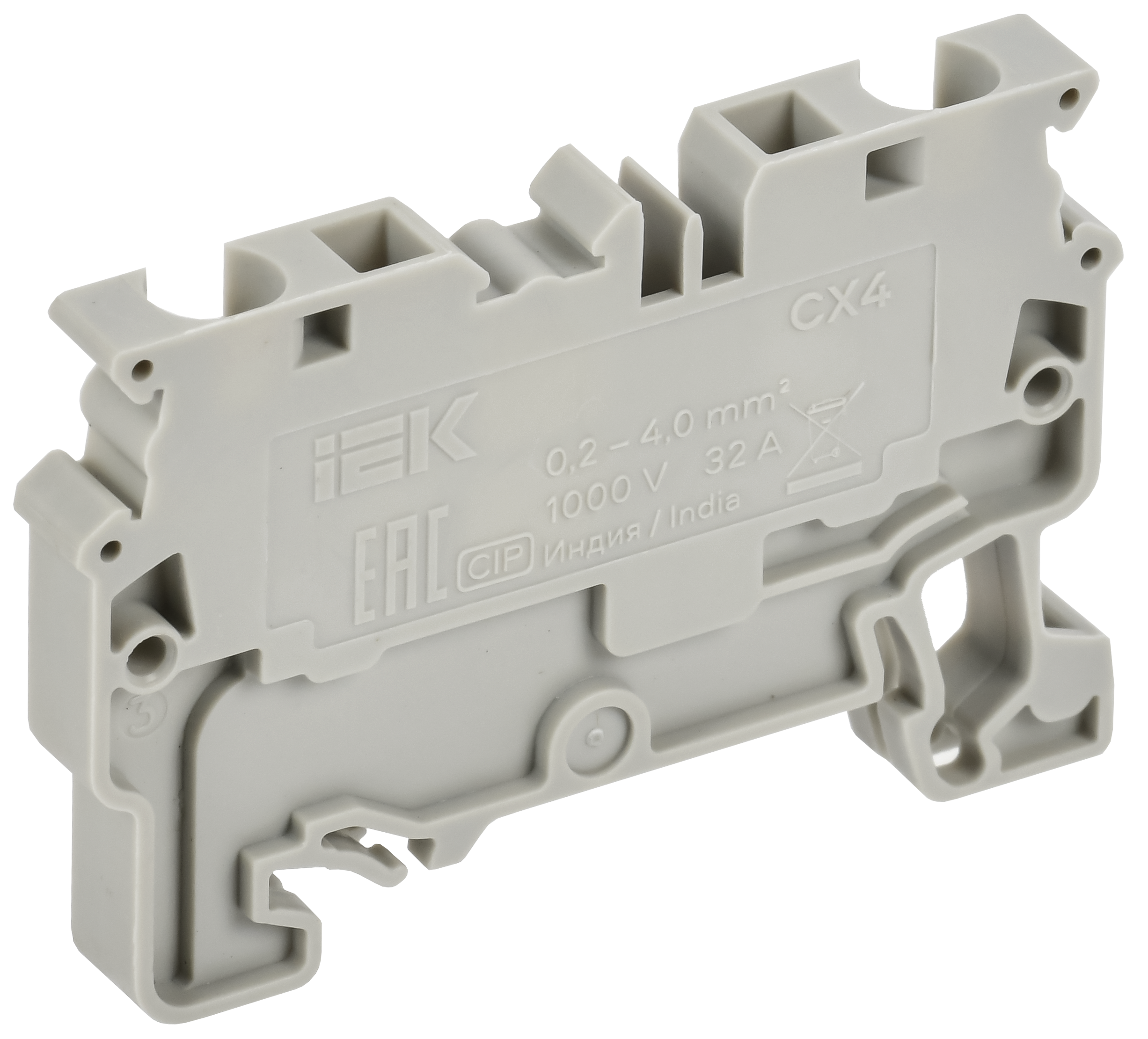 ARMAFIX Клемма пружинная CX4 4мм2 проходная серая IEK