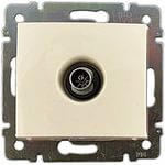 Розетка TV проходная слоновая кость VALENA DIY