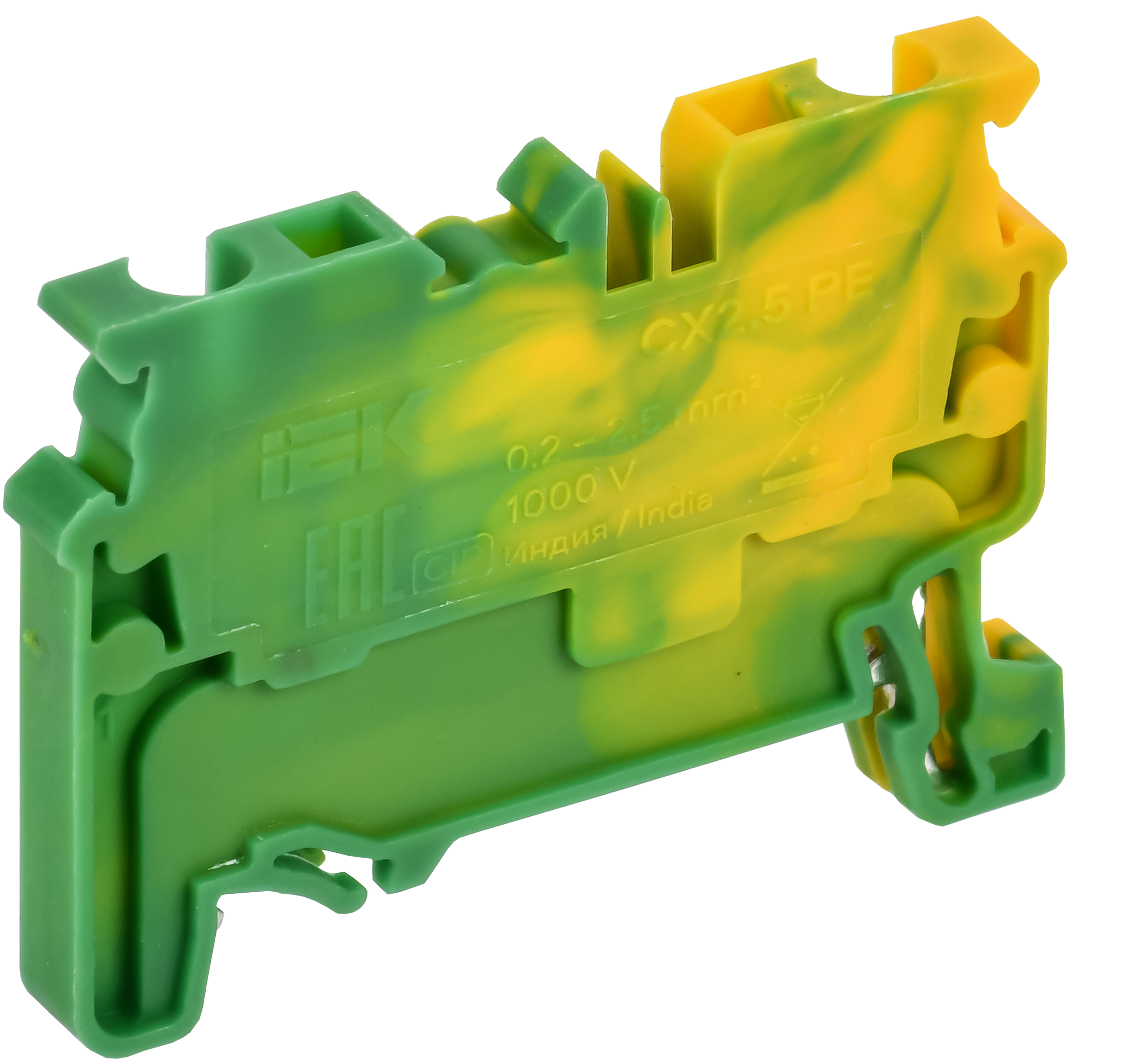 ARMAFIX Клемма пружинная CX2.5 PE 2,5мм2 проходная заземляющая IEK