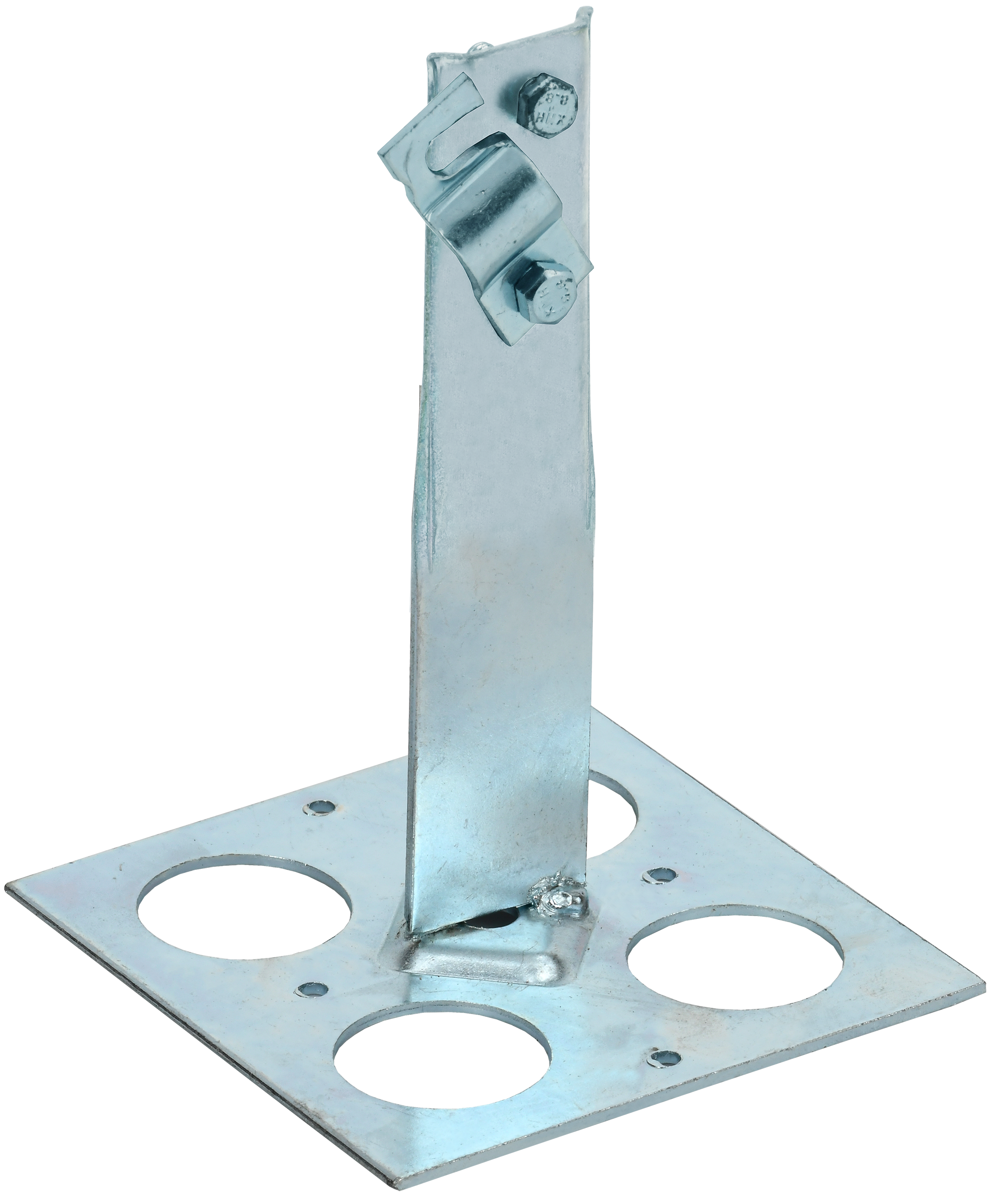 Держатель проводника круглого 6-10 мм винтовой для плоской кровли h 150 мм оцинкованная сталь HDZ