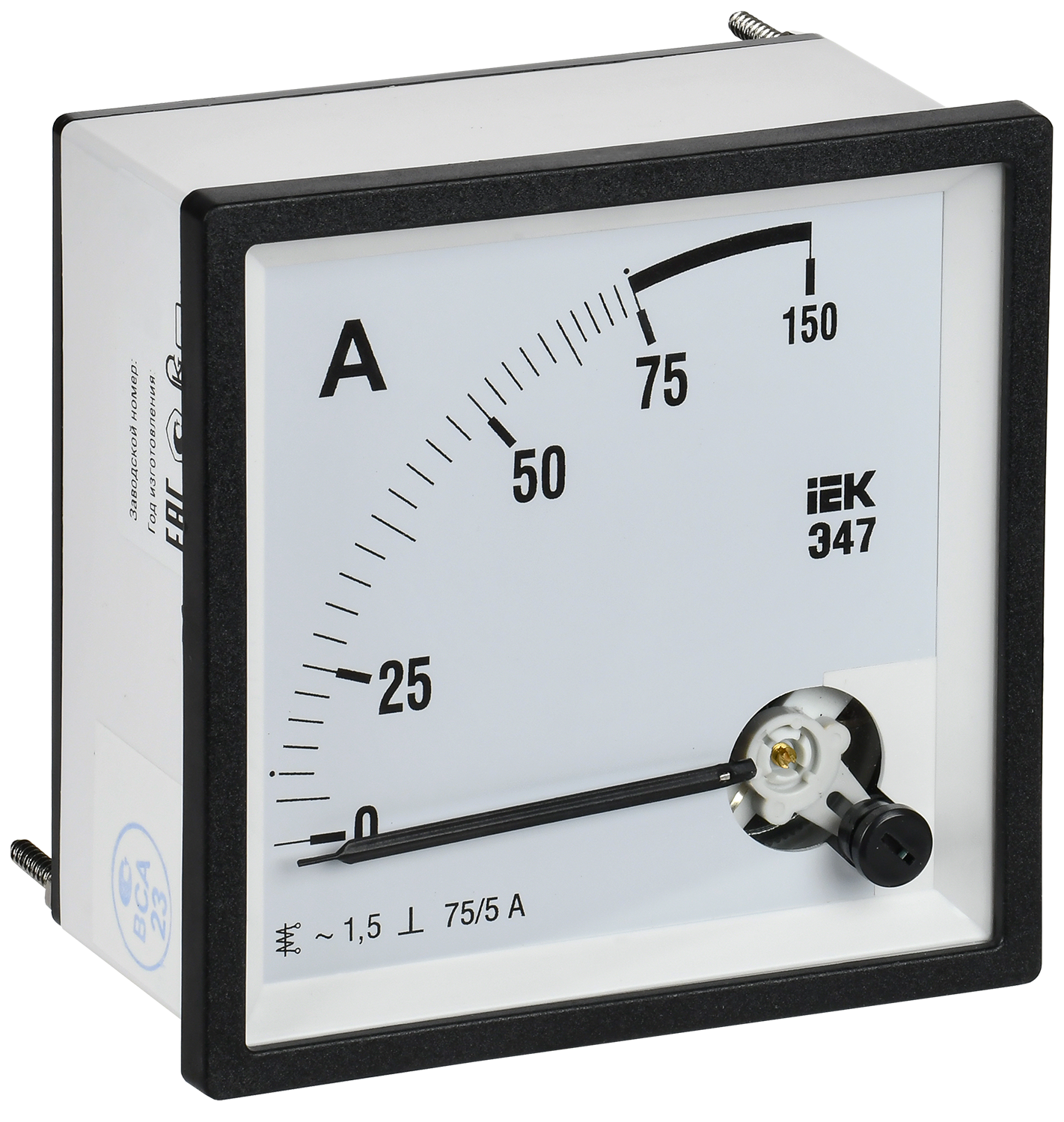 Амперметр Э47 75/5А класс точности 1,5 96х96 мм