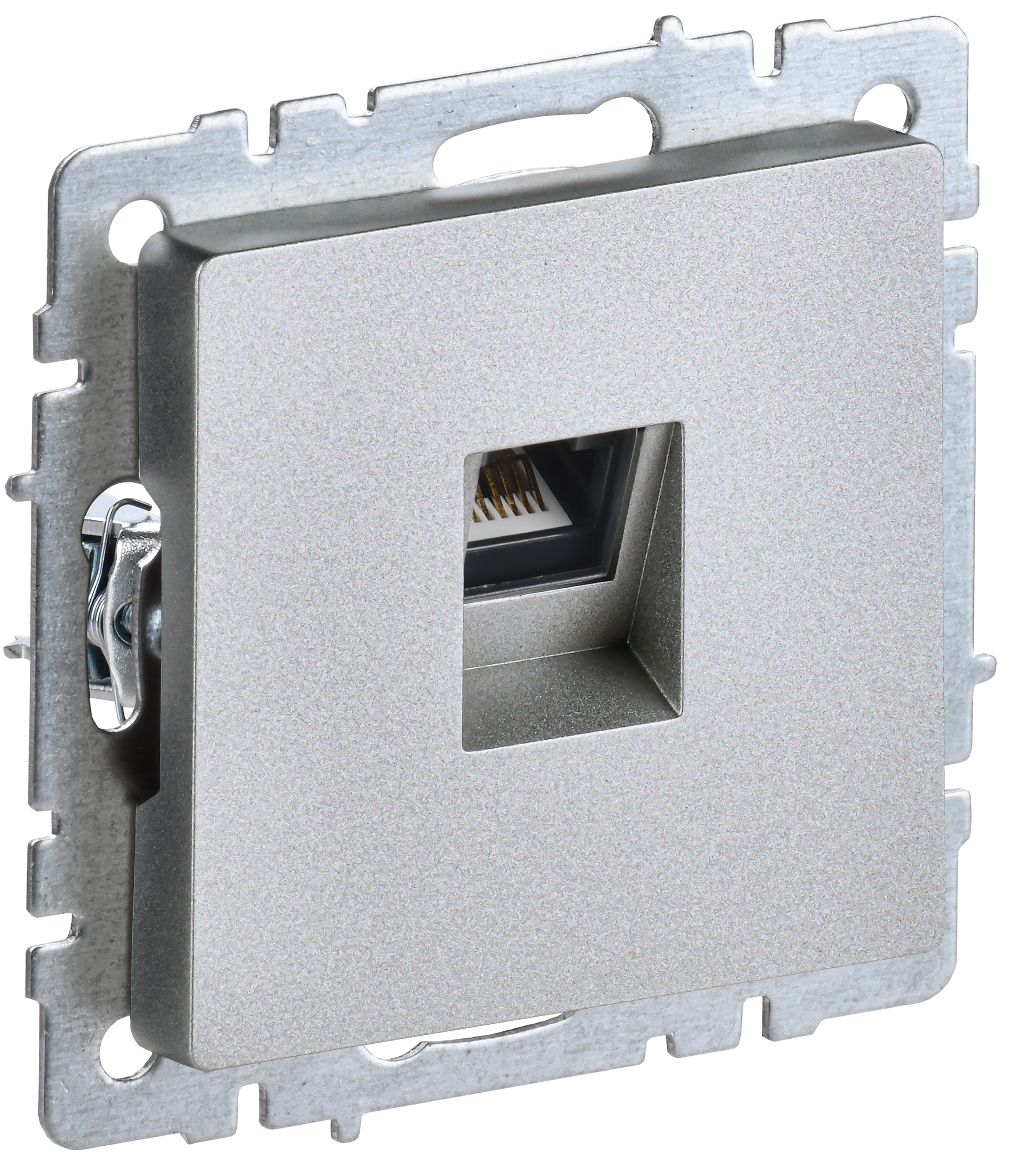 BRITE Розетка компьютерная RJ45 кат.5E РК10-БрА алюминий