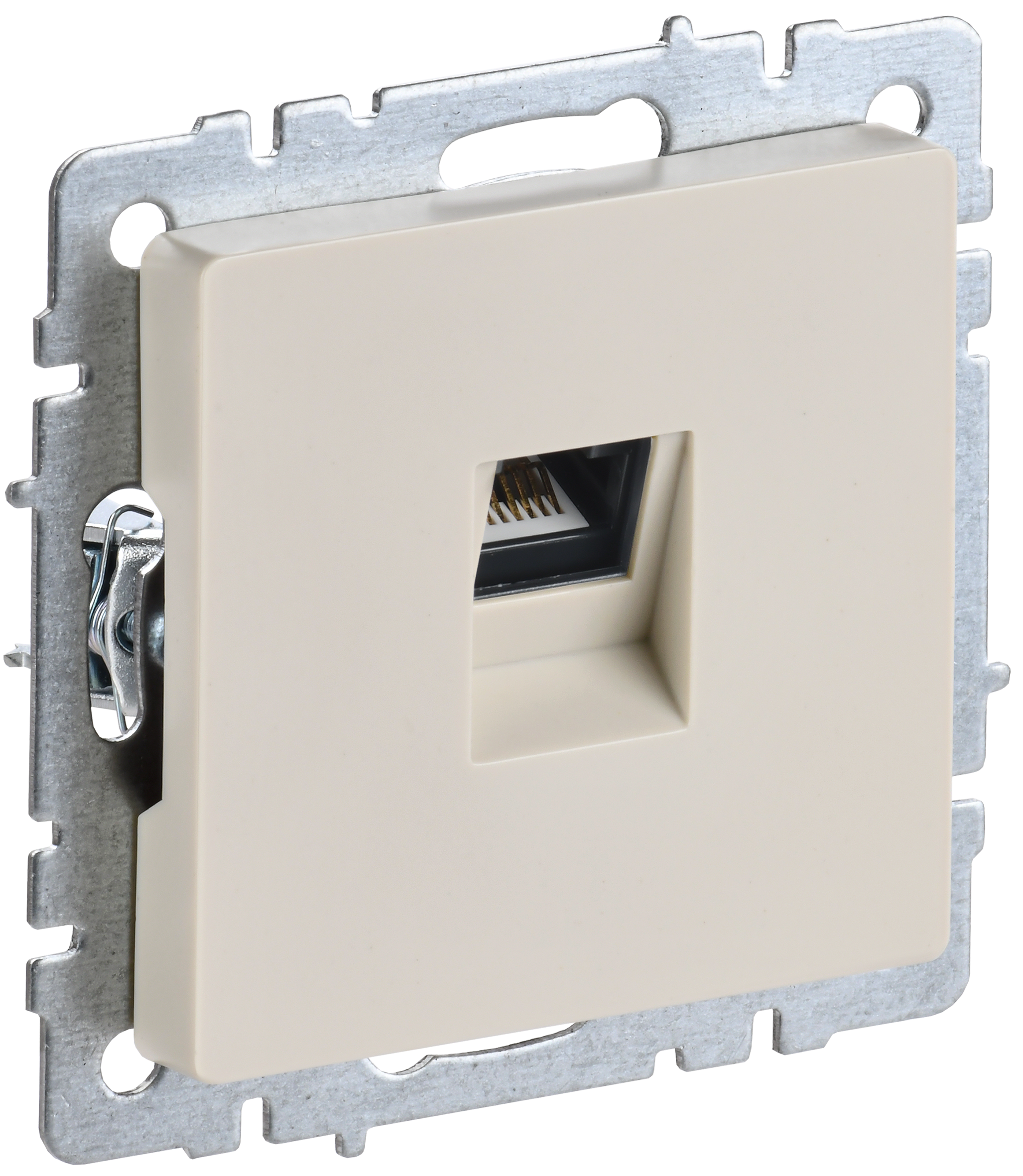 BRITE Розетка компьютерная RJ45 кат.6 РК11-БрКр бежевый IEK