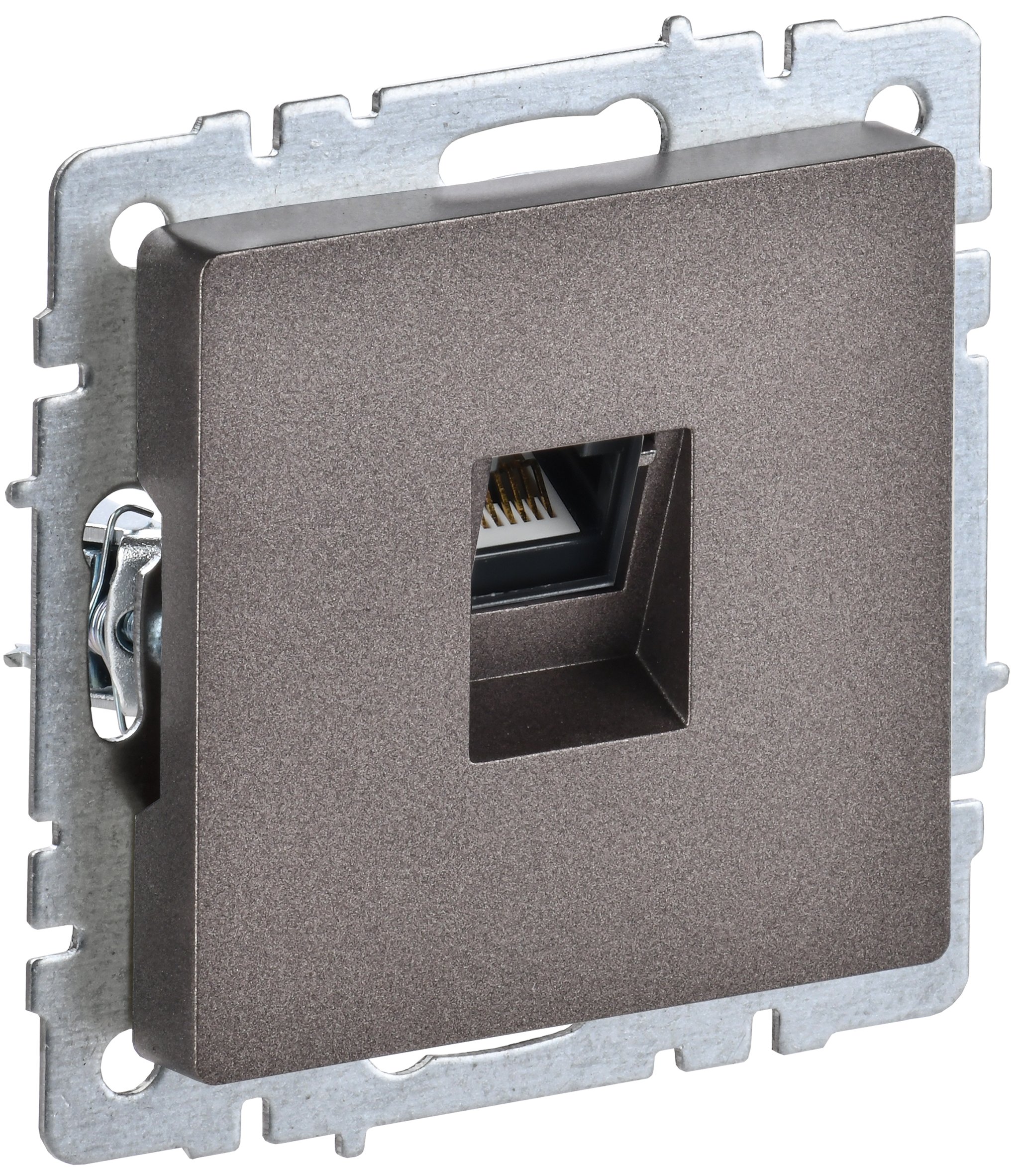 BRITE Розетка компьютерная RJ45 кат.6 РК11-БрТБ темная бронза IEK