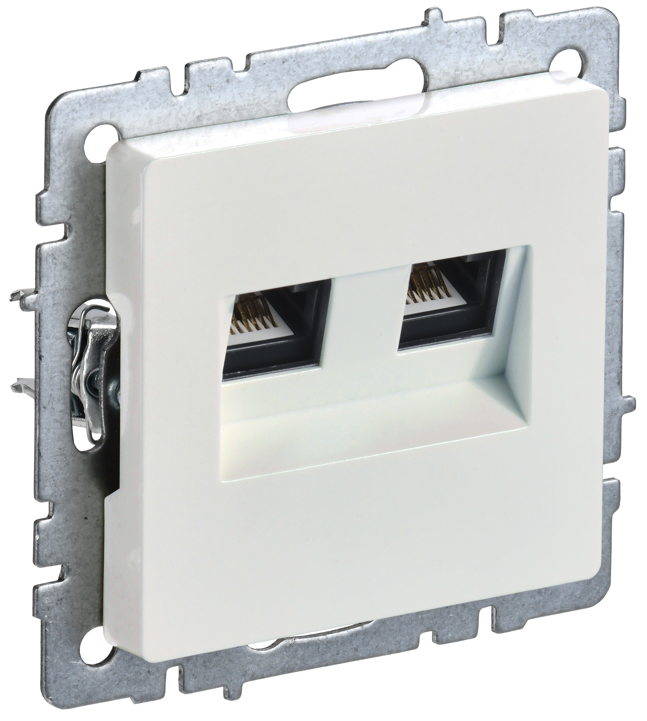 BRITE Розетка компьютерная двойная кат.5E RJ45 РК10-2-БрЖ жемчуг