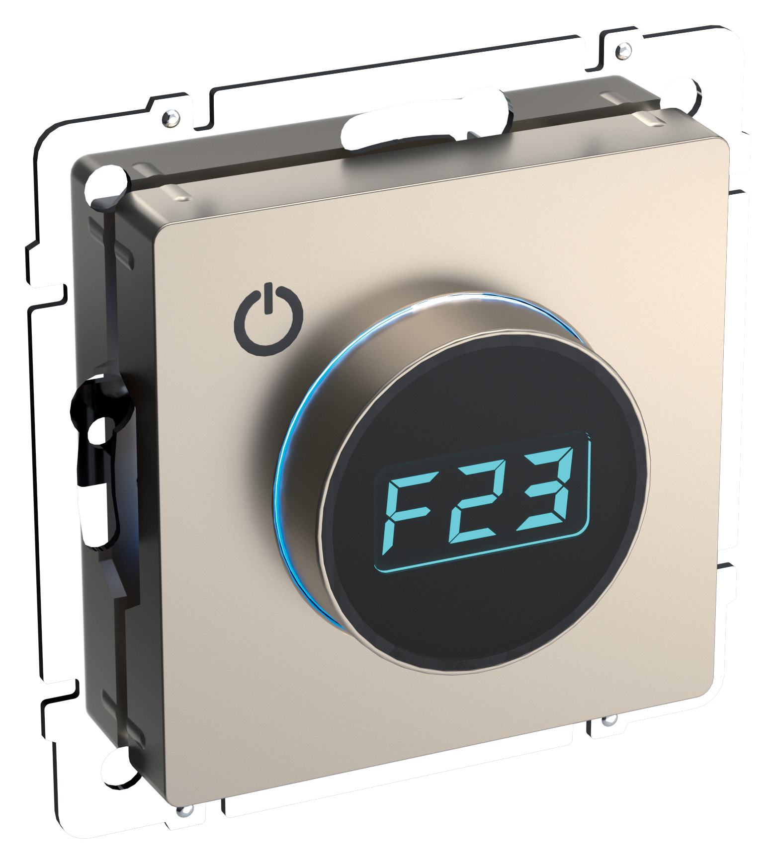 BRITE Термостат электронный с индикацией ТС10-1-БрШ шампань IEK