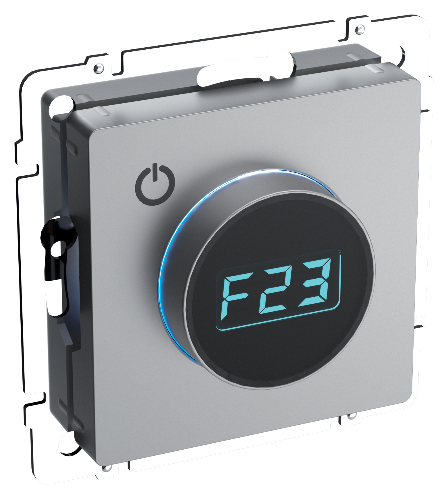 BRITE Термостат электронный с индикацией ТС10-1-БрС сталь IEK