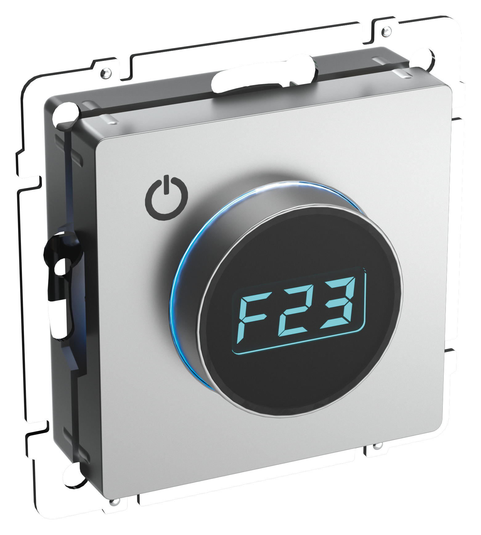 BRITE Термостат электронный с индикацией ТС10-1-БрА алюминий IEK