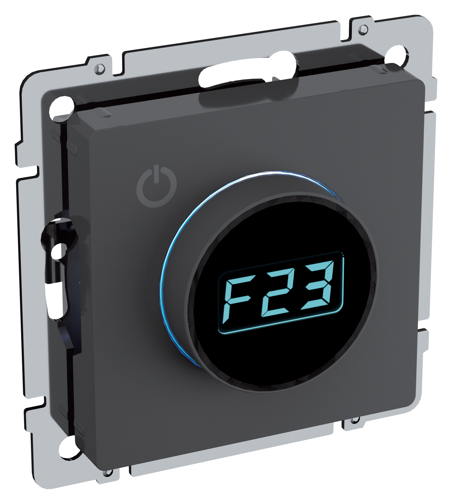 BRITE Термостат электронный с индикацией ТС10-1-БрГ графит IEK