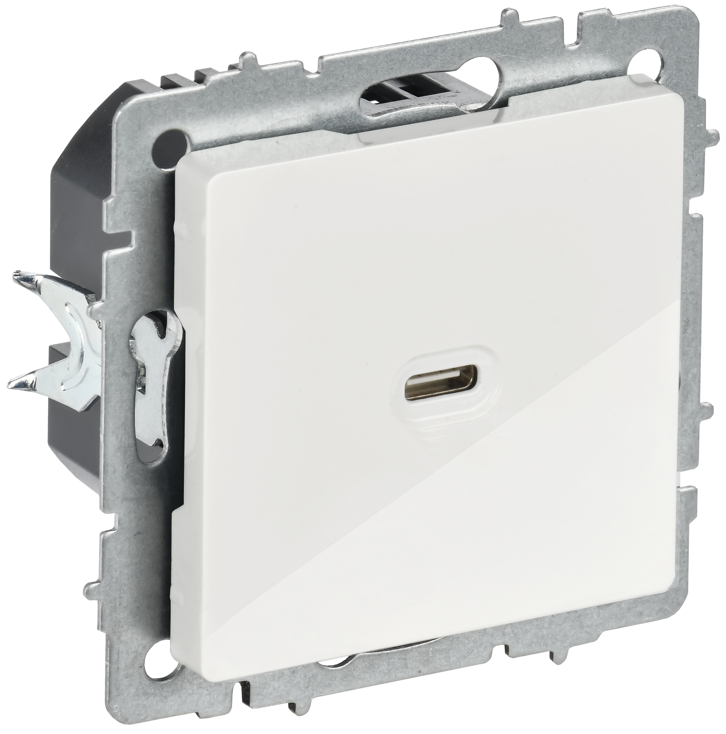 BRITE Розетка USB C 65Вт высокоскоростная зарядка РЮ12-1-БрБ белый IEK