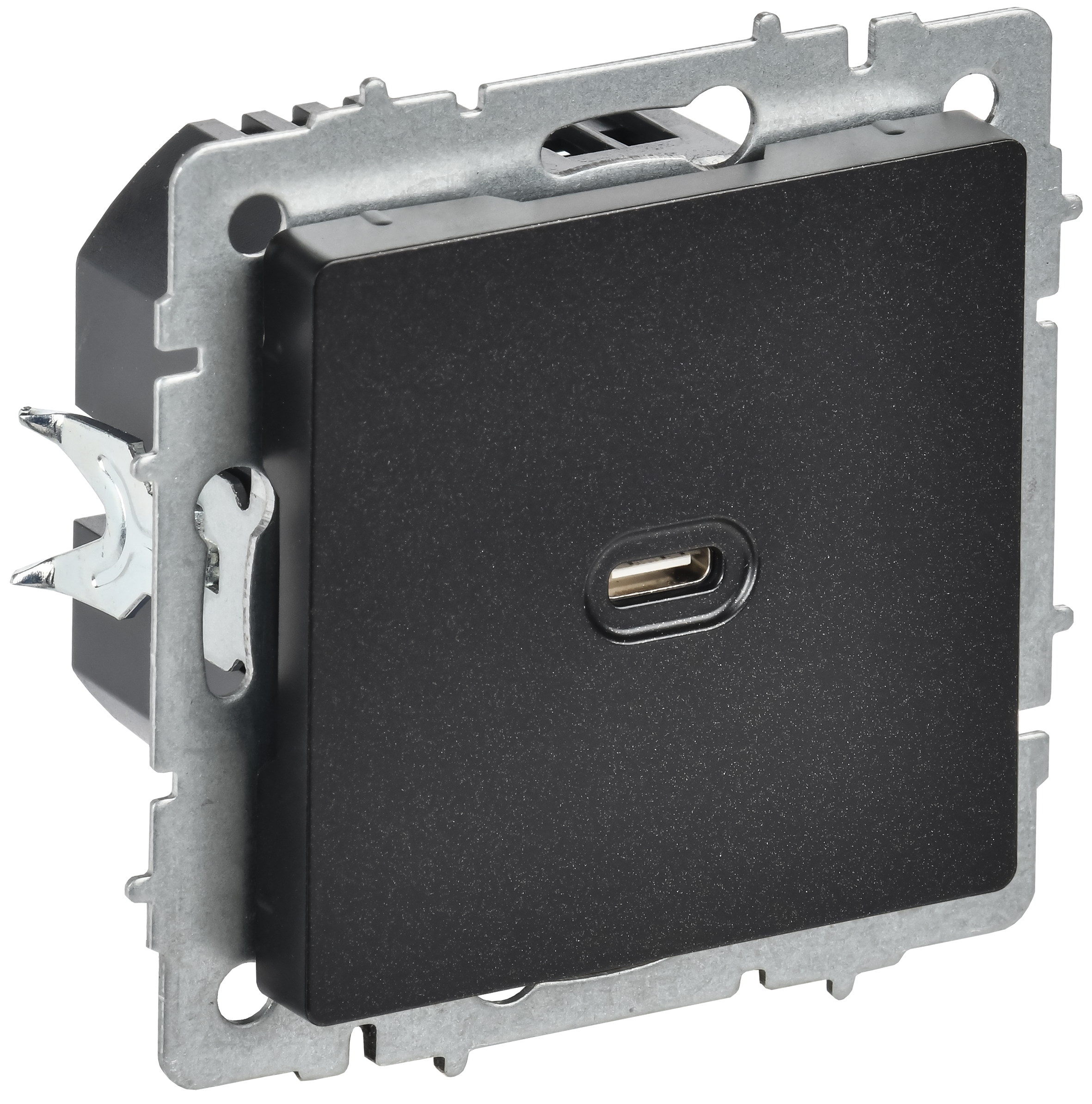 BRITE Розетка USB C 65Вт высокоскоростная зарядка РЮ12-1-БрЧ черный IEK