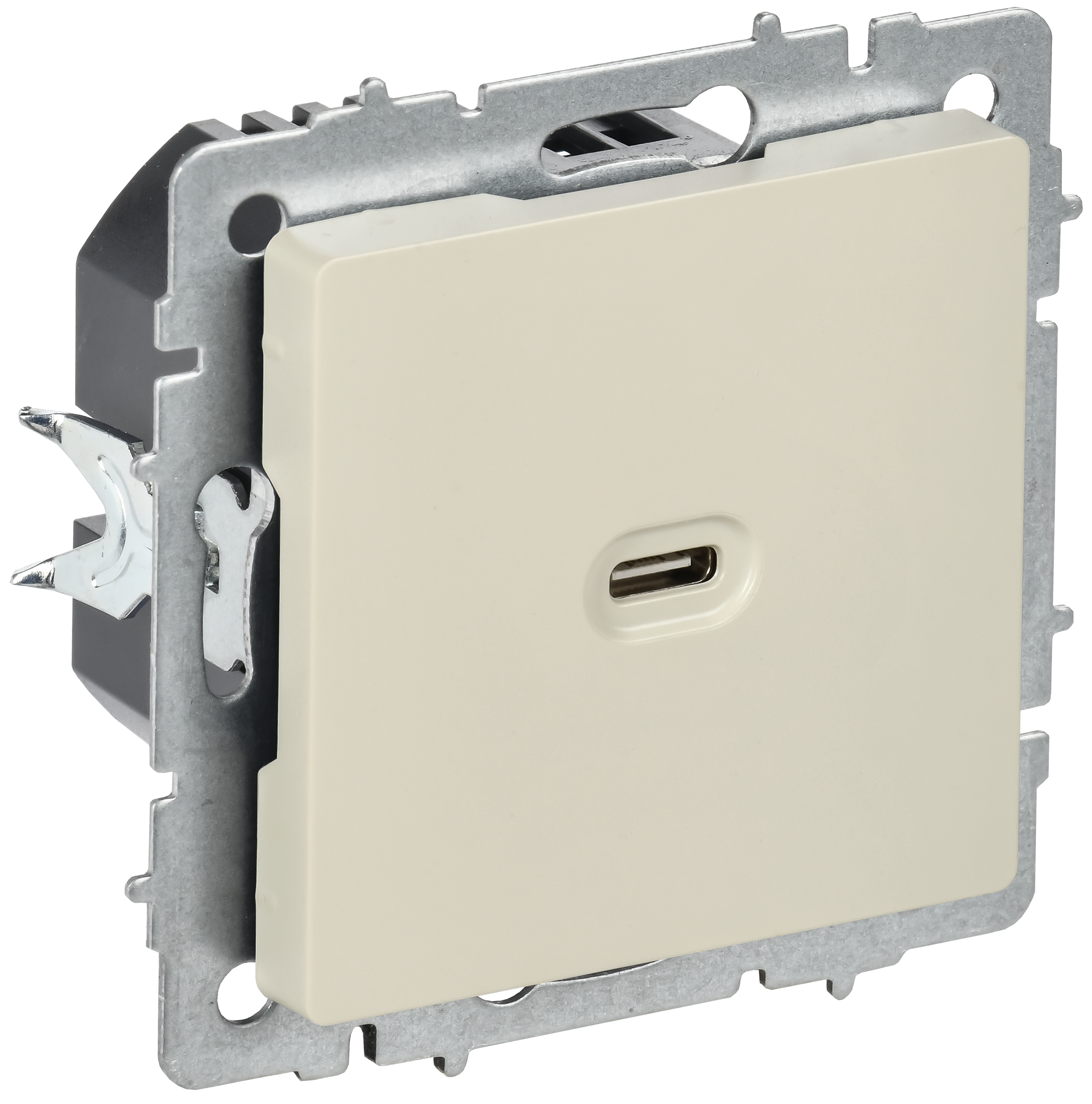 BRITE Розетка USB C 65Вт высокоскоростная зарядка РЮ12-1-БрКр бежевый IEK