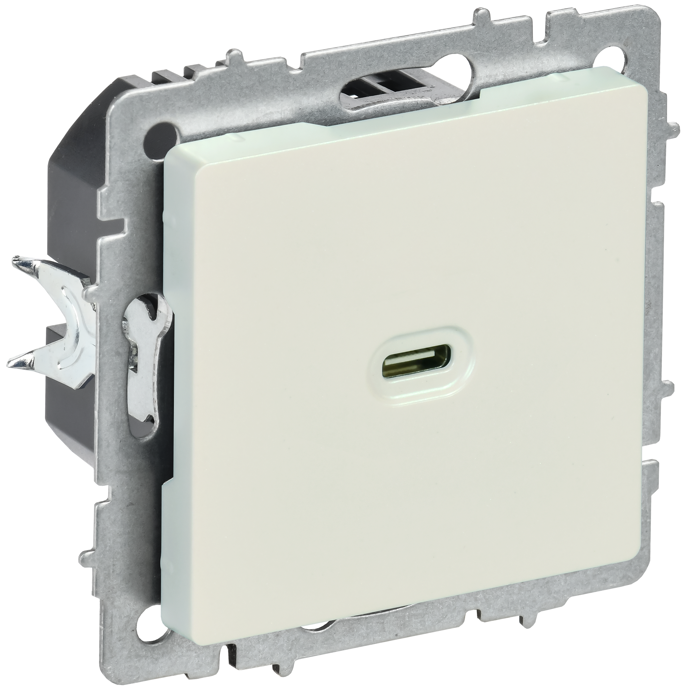 BRITE Розетка USB C 65Вт высокоскоростная зарядка РЮ12-1-БрЖ жемчуг IEK