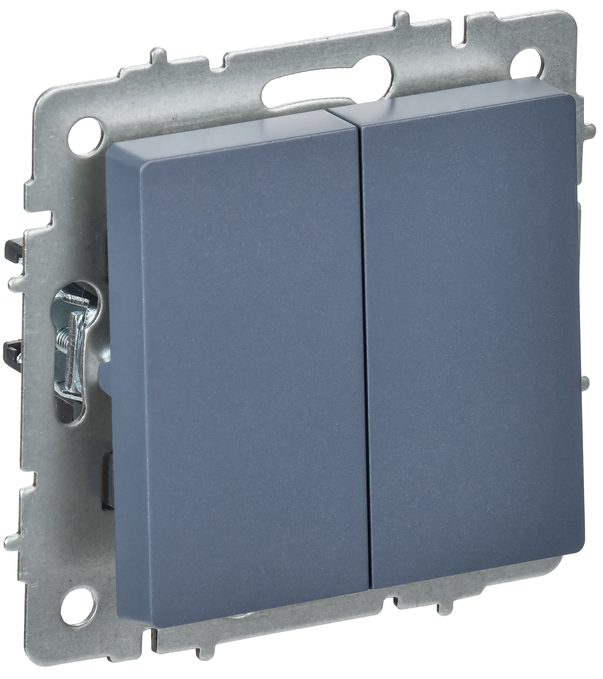 BRITE Выключатель 2-клавишный перекрестный 10А ВС10-2-3-БрМ маренго IEK