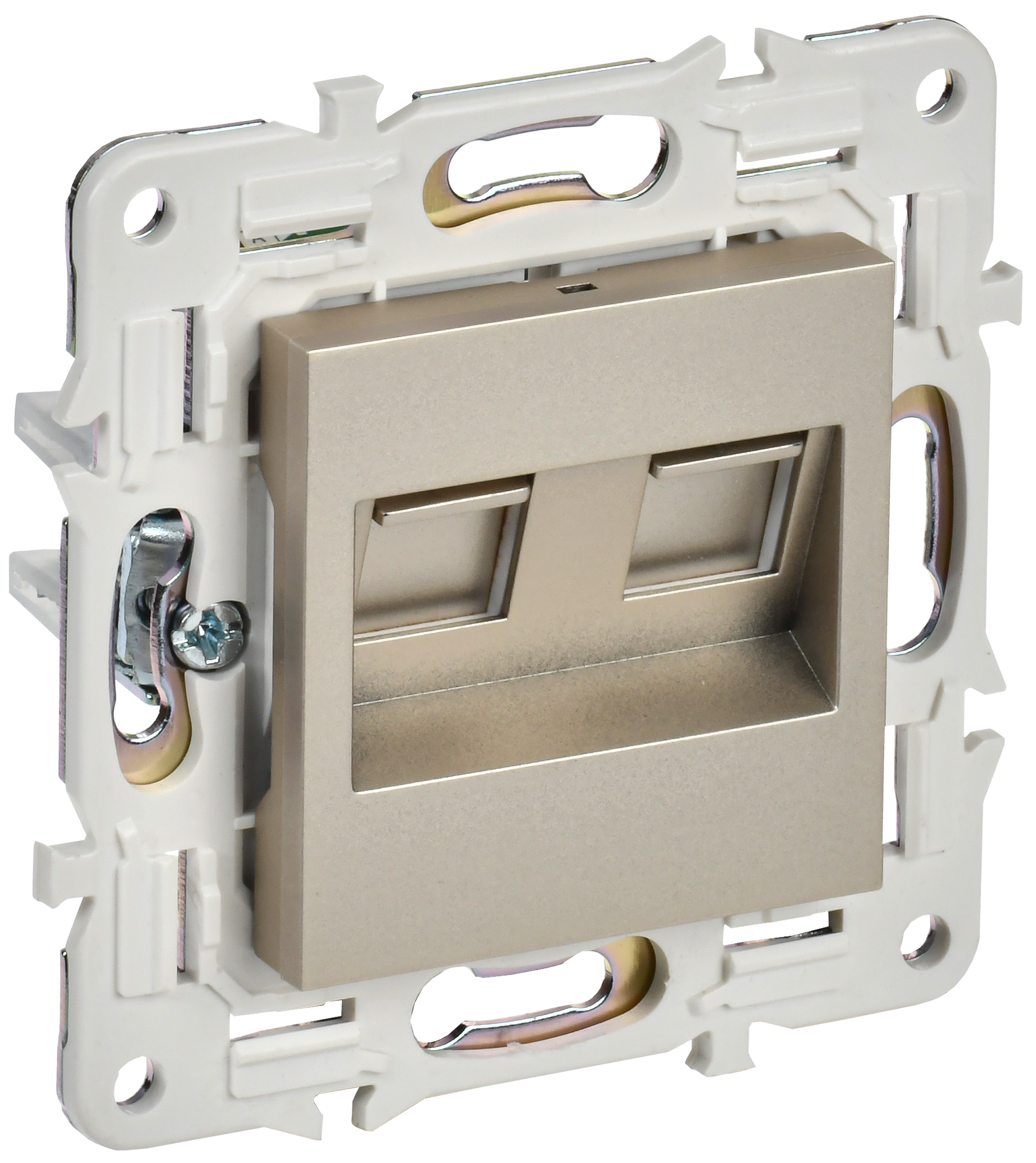 SKANDY Розетка компьютерная двойная RJ45 кат.5E SK-K03Sh шампань IEK