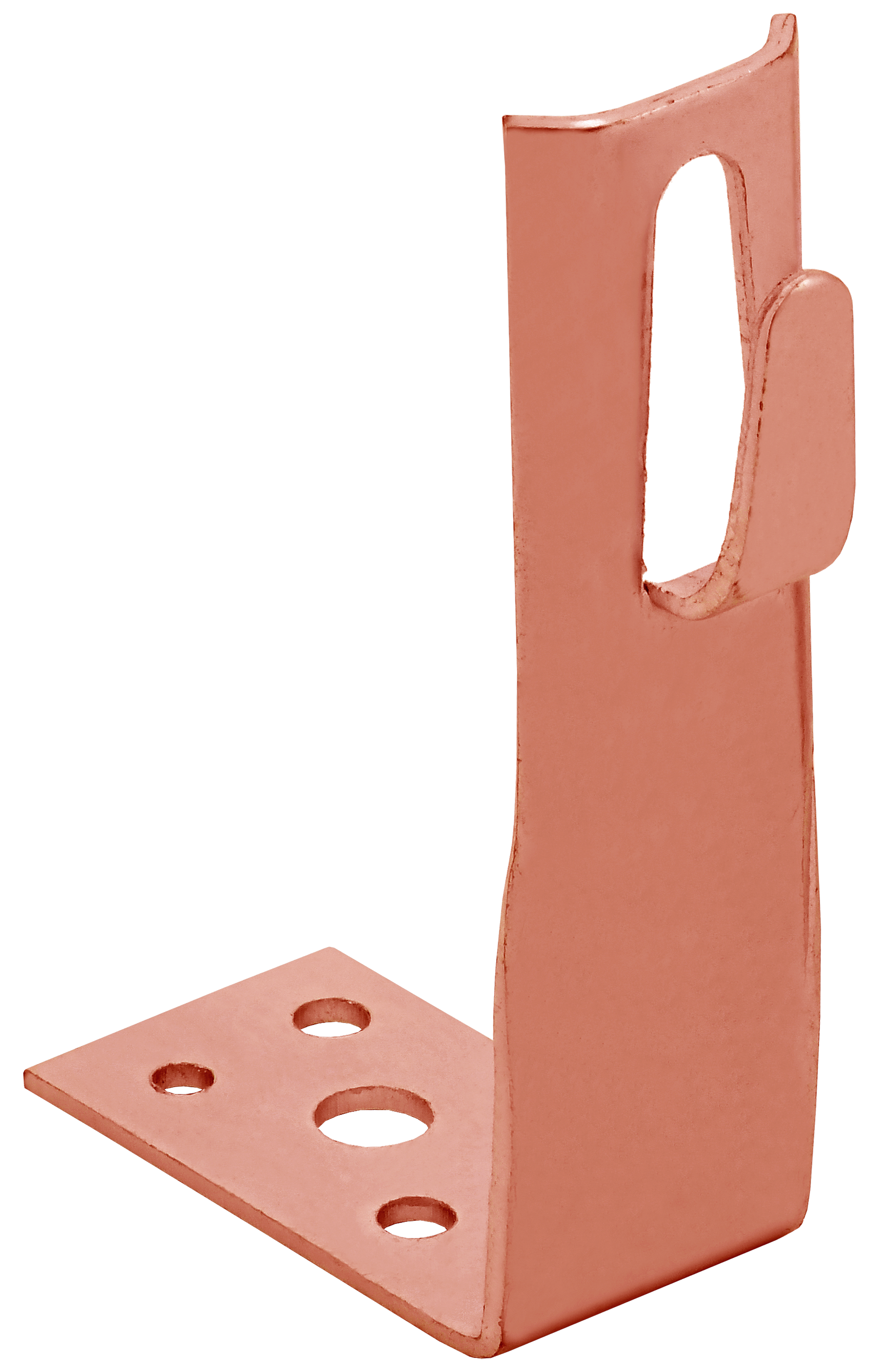 Держатель проводника круглого 6-8 мм угловой h 80 мм медь