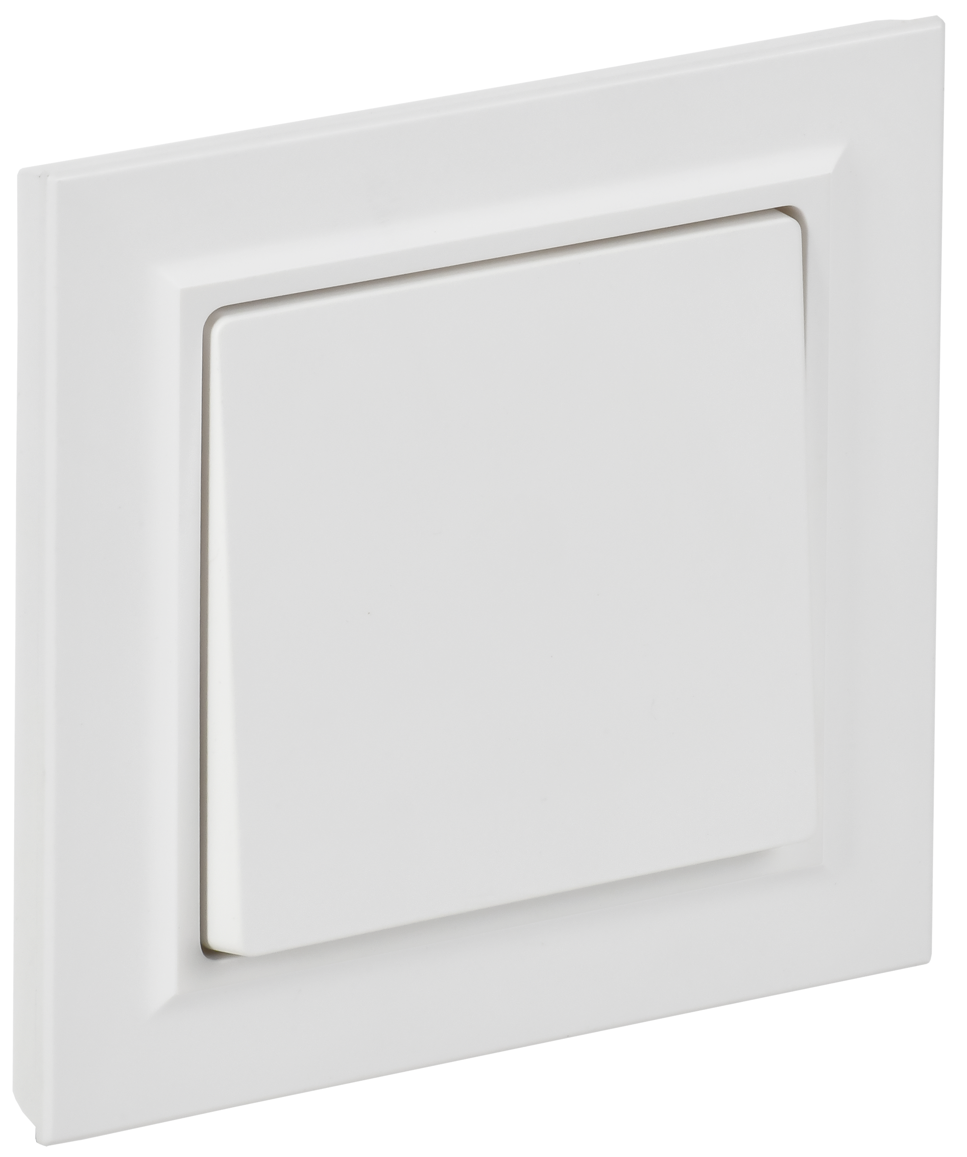 BRITE Выключатель 1-клавишный 10А в сборе ВСР10-1-0-БрАБ арктический белый IEK