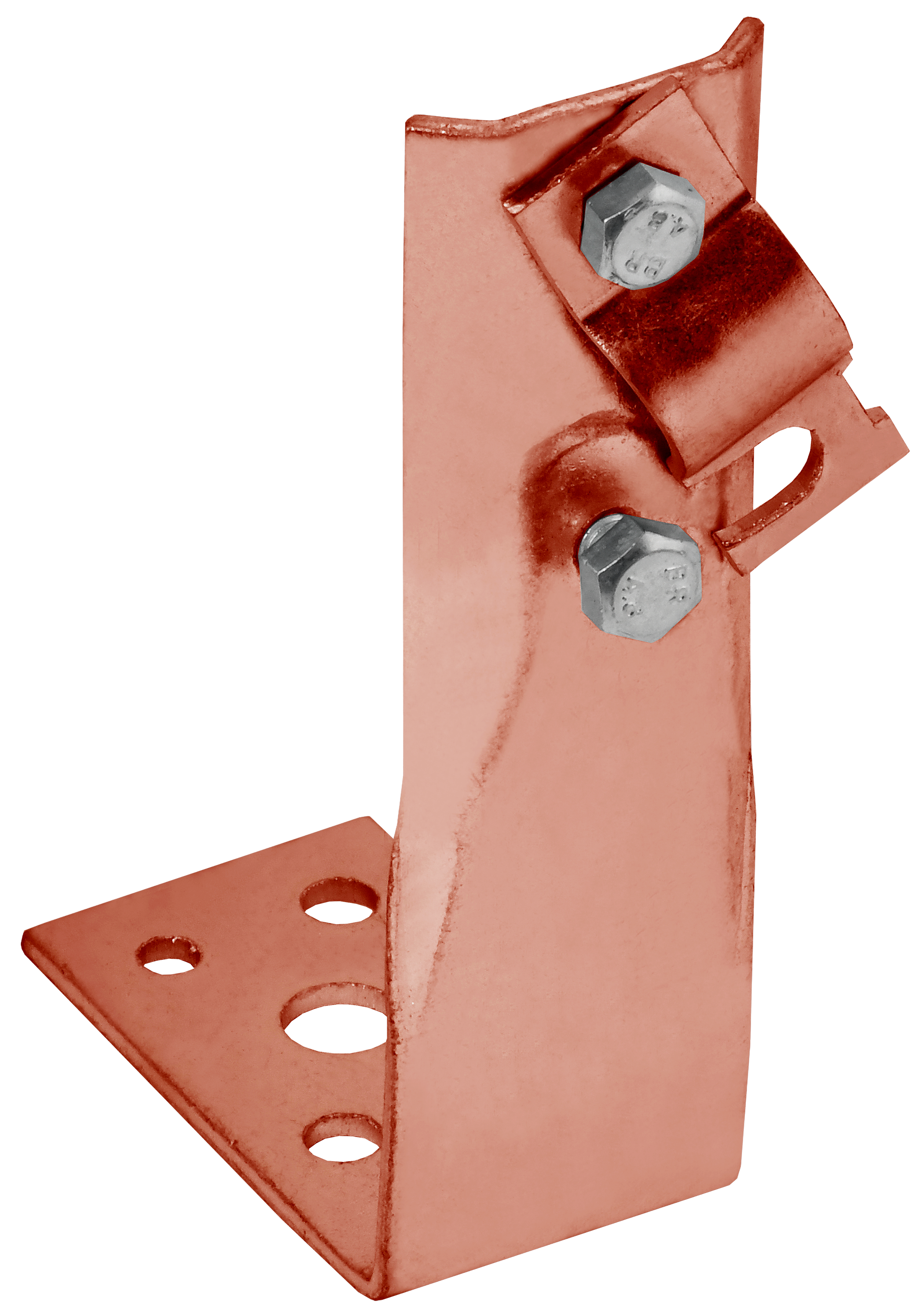 Держатель проводника круглого 6-10 мм винтовой угловой h 150 мм медь