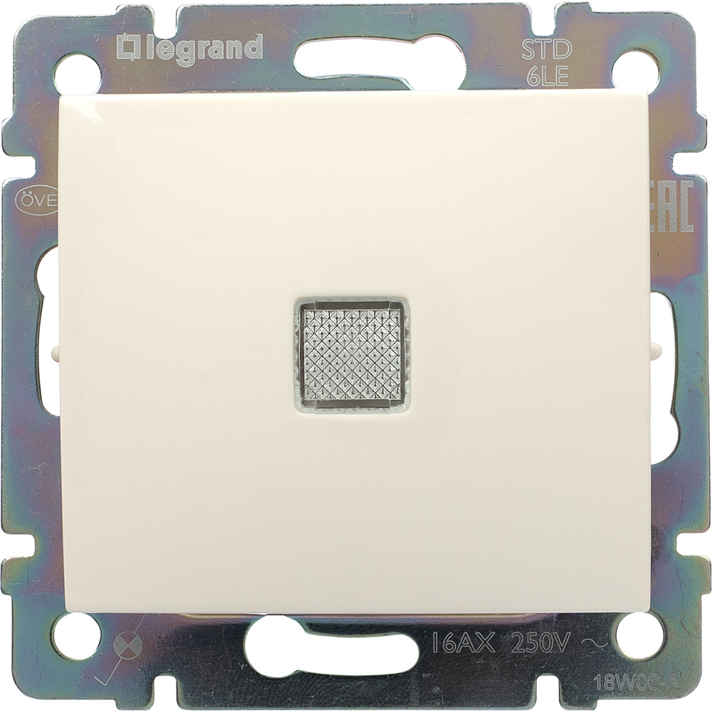 VALENA Переключатель промежуточный с подсветкой   сло новая кость