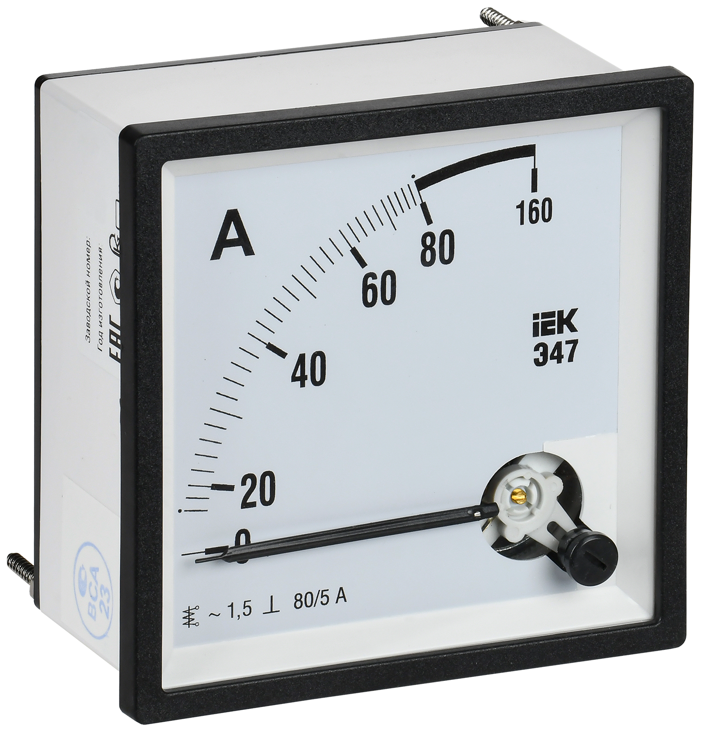 Амперметр Э47 80/5А класс точности 1,5 96х96 мм