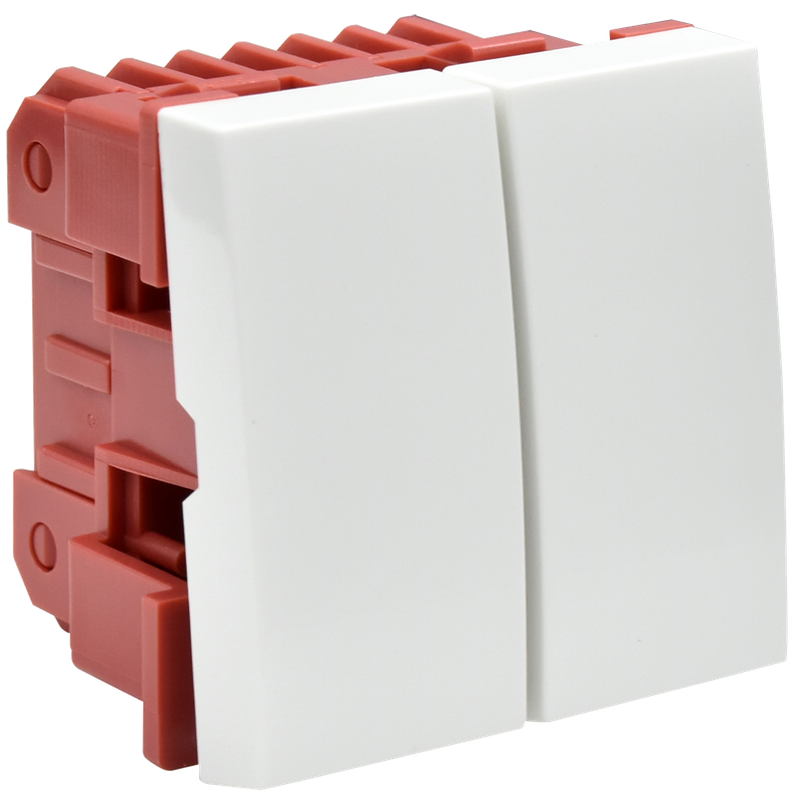 Выключатель проходной (переключатель) двухклавишный