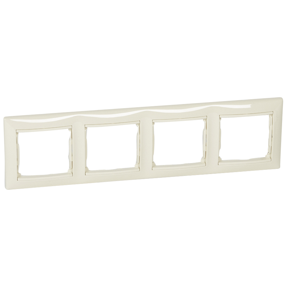 Рамка 4-местная слоновая кость VALENA