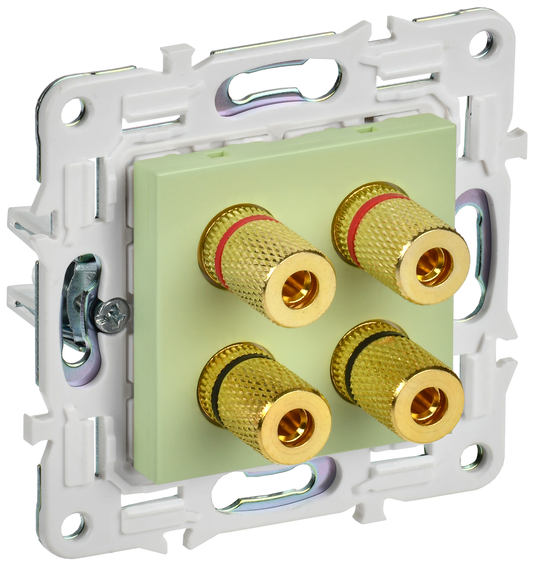 SKANDY Аудиорозетка 4-местная SK-A01G мятный IEK