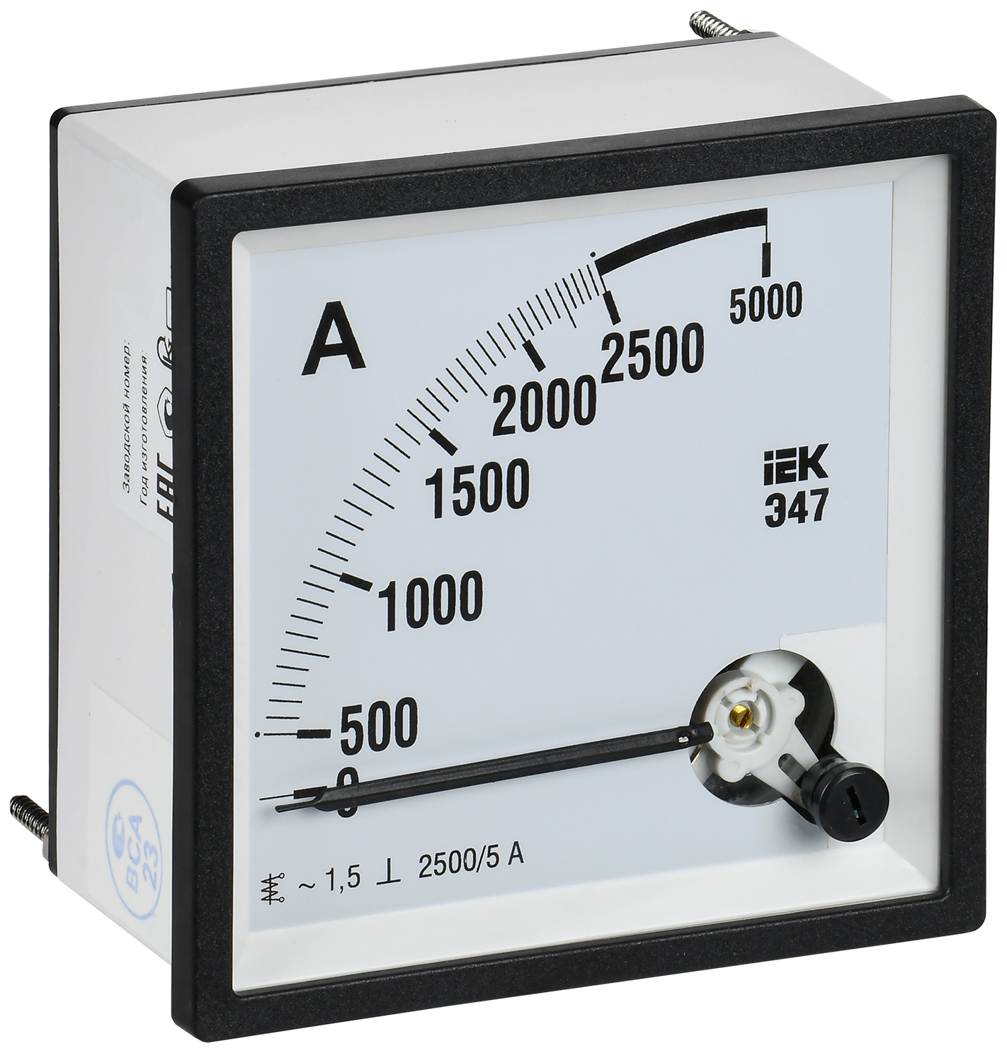 Амперметр Э47 2500/5А класс точности 1,5 96х96 мм