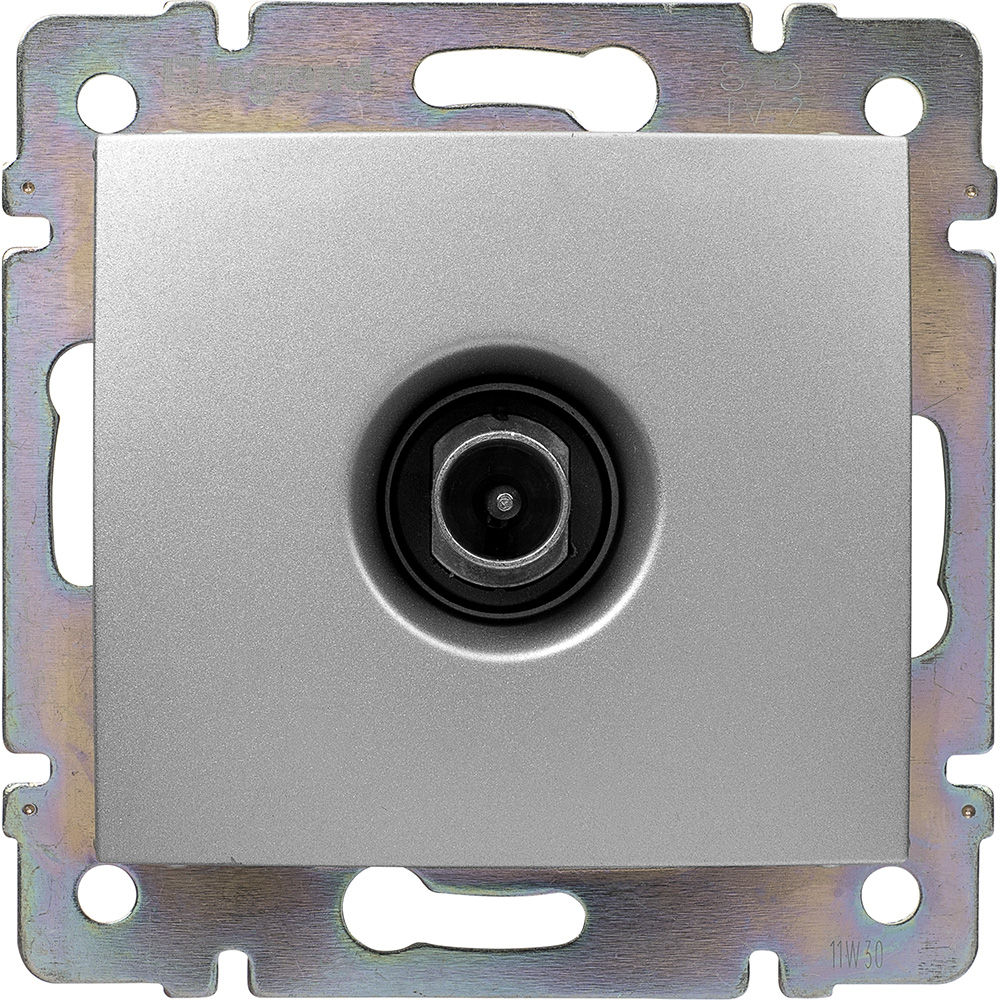 Розетка TV оконечная алюминий VALENA