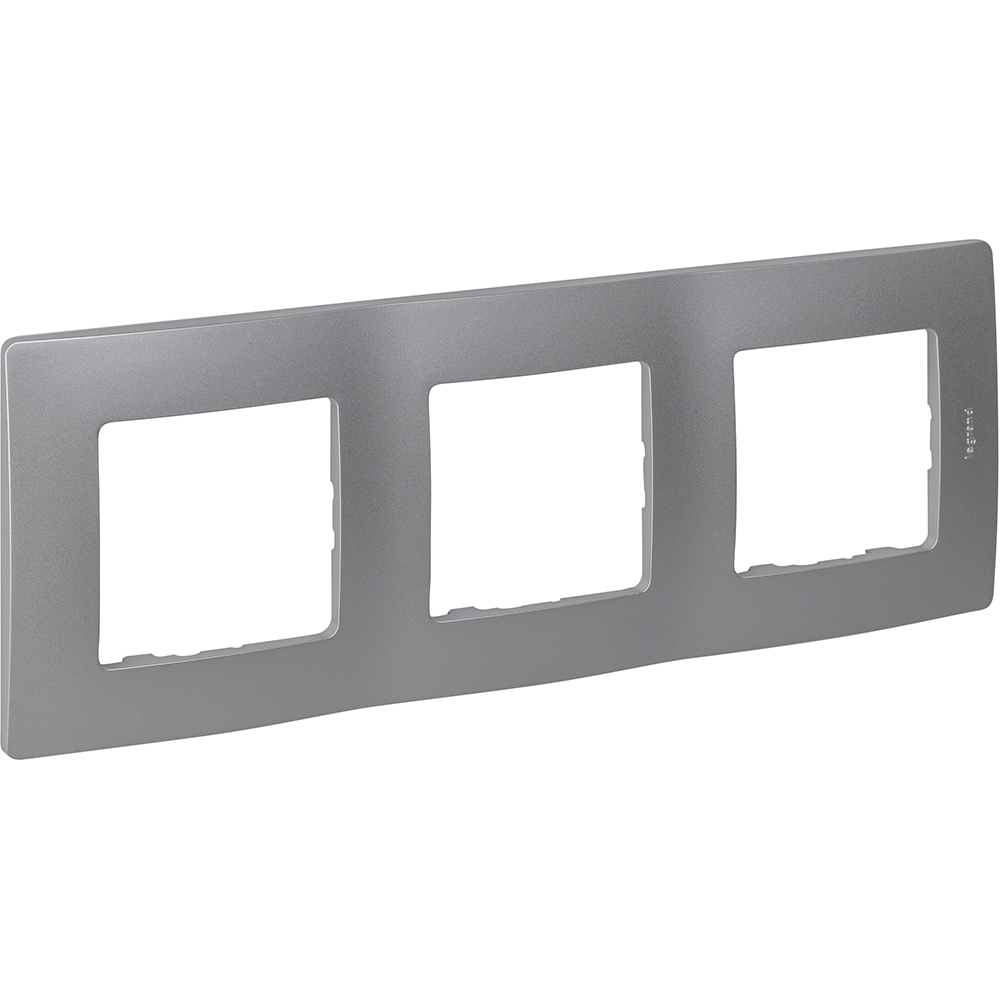Рамка 3-местная алюминий ETIKA