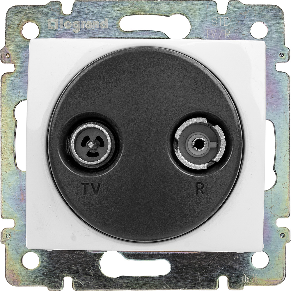 VALENA Розетка телевизионная TV-FM звезда в рамку белая