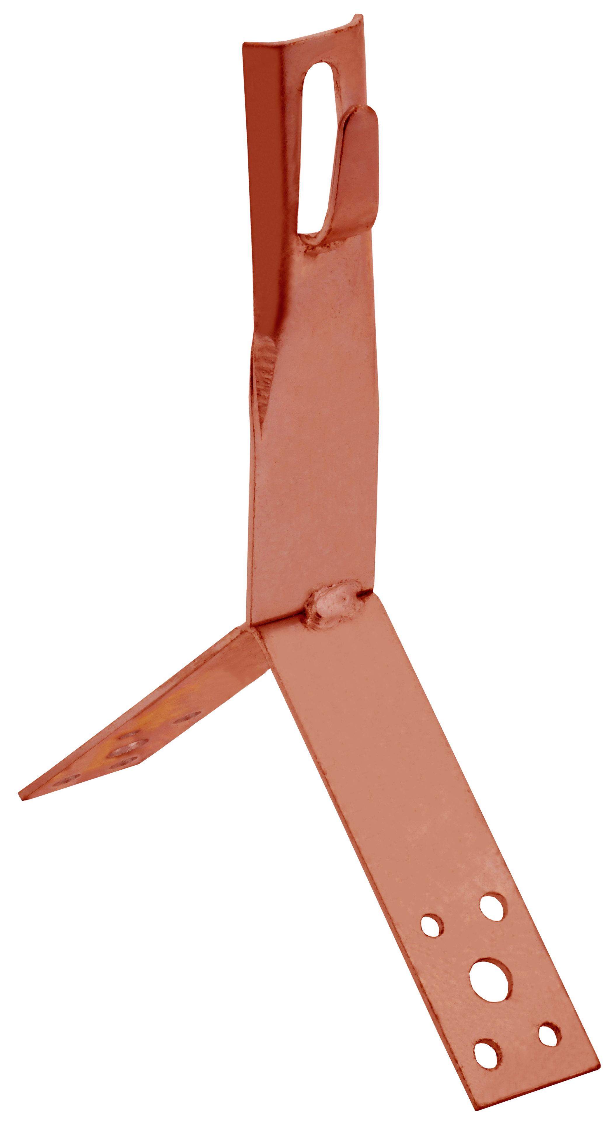 Держатель проводника круглого 6-8 мм для конька h 80 мм медь