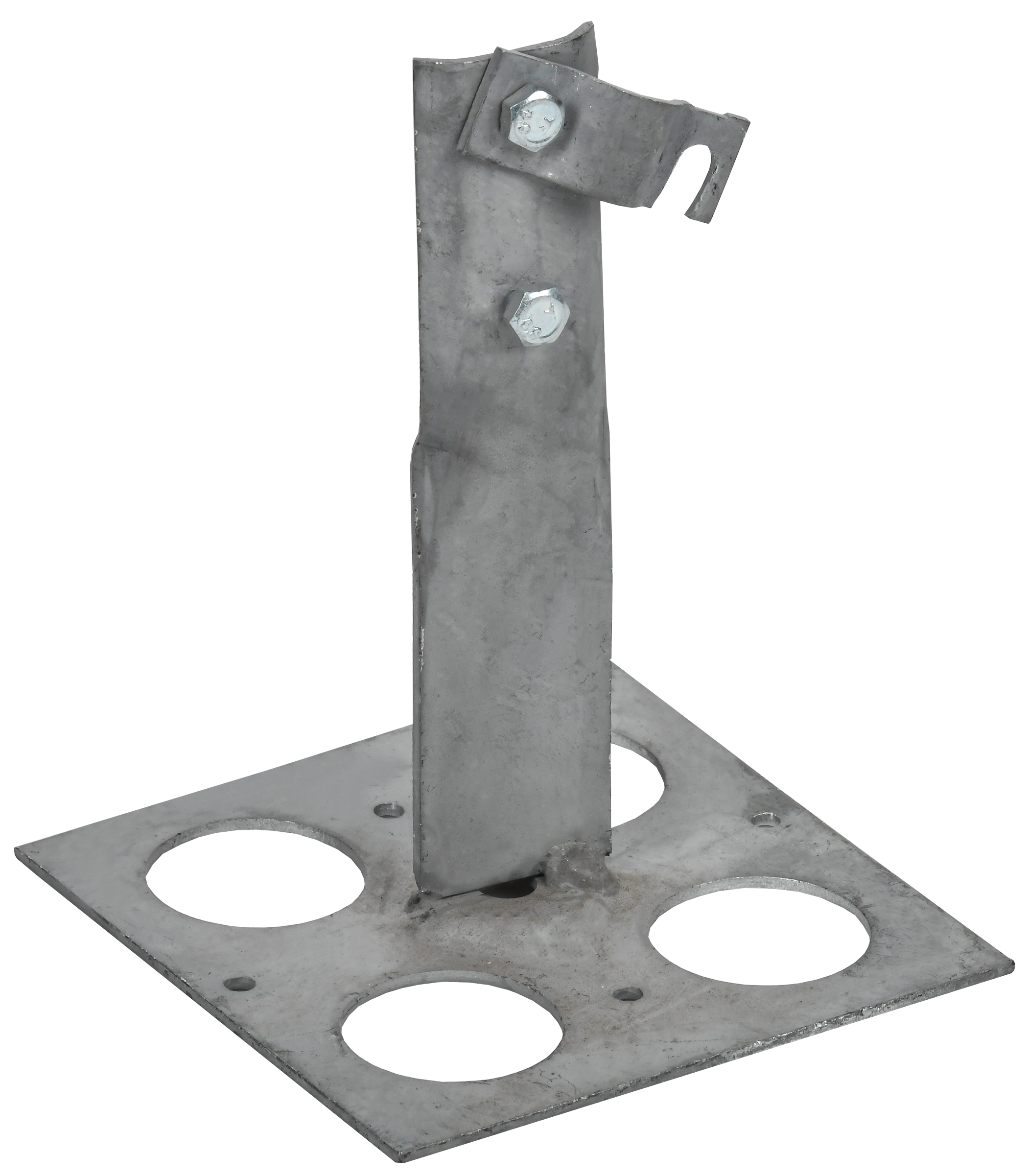 Держатель проводника круглого 6-10 мм винтовой для плоской кровли h 90 мм оцинкованная сталь TD