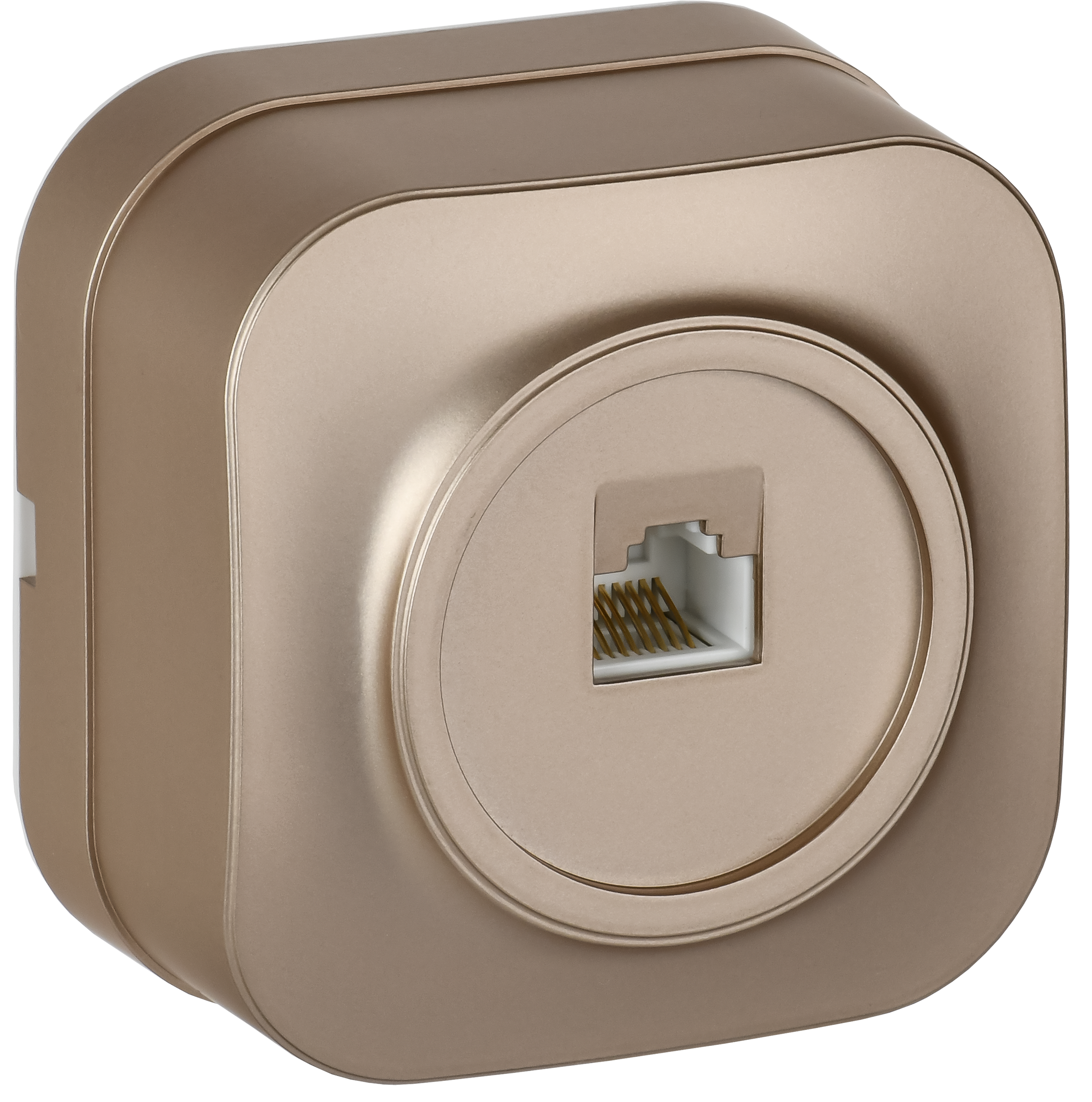 GLORY Розетка для открытой установки компьютерная RJ45 кат.5E РК10-ХШм шампань матовый IEK