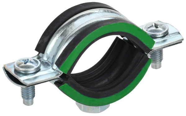 Скоба металлическая двухкомпонентная ELASTA с резиновым уплотнителем d=16-20 мм