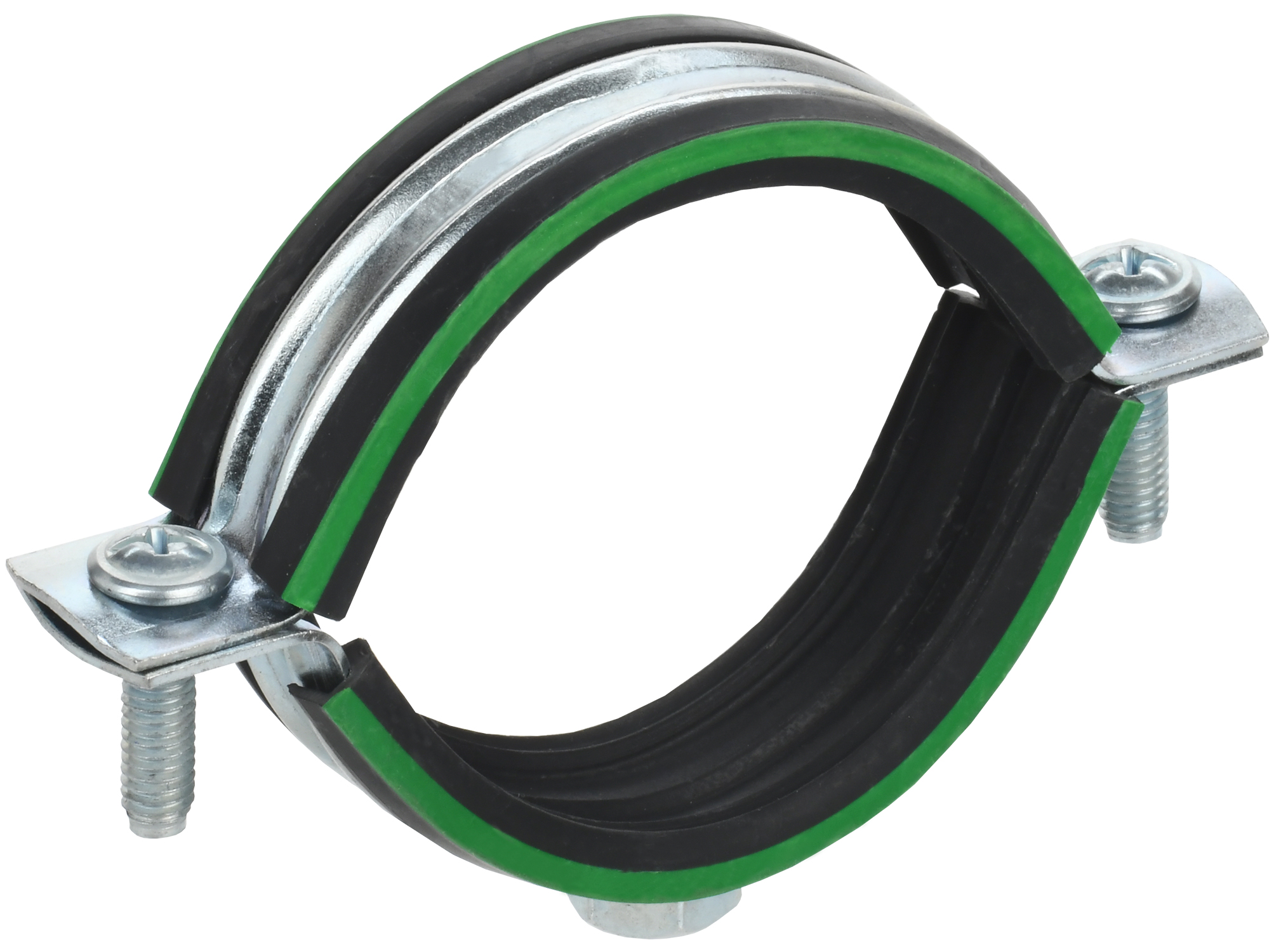 Скоба металлическая двухкомпонентная ELASTA с резиновым уплотнителем d=48-53 мм