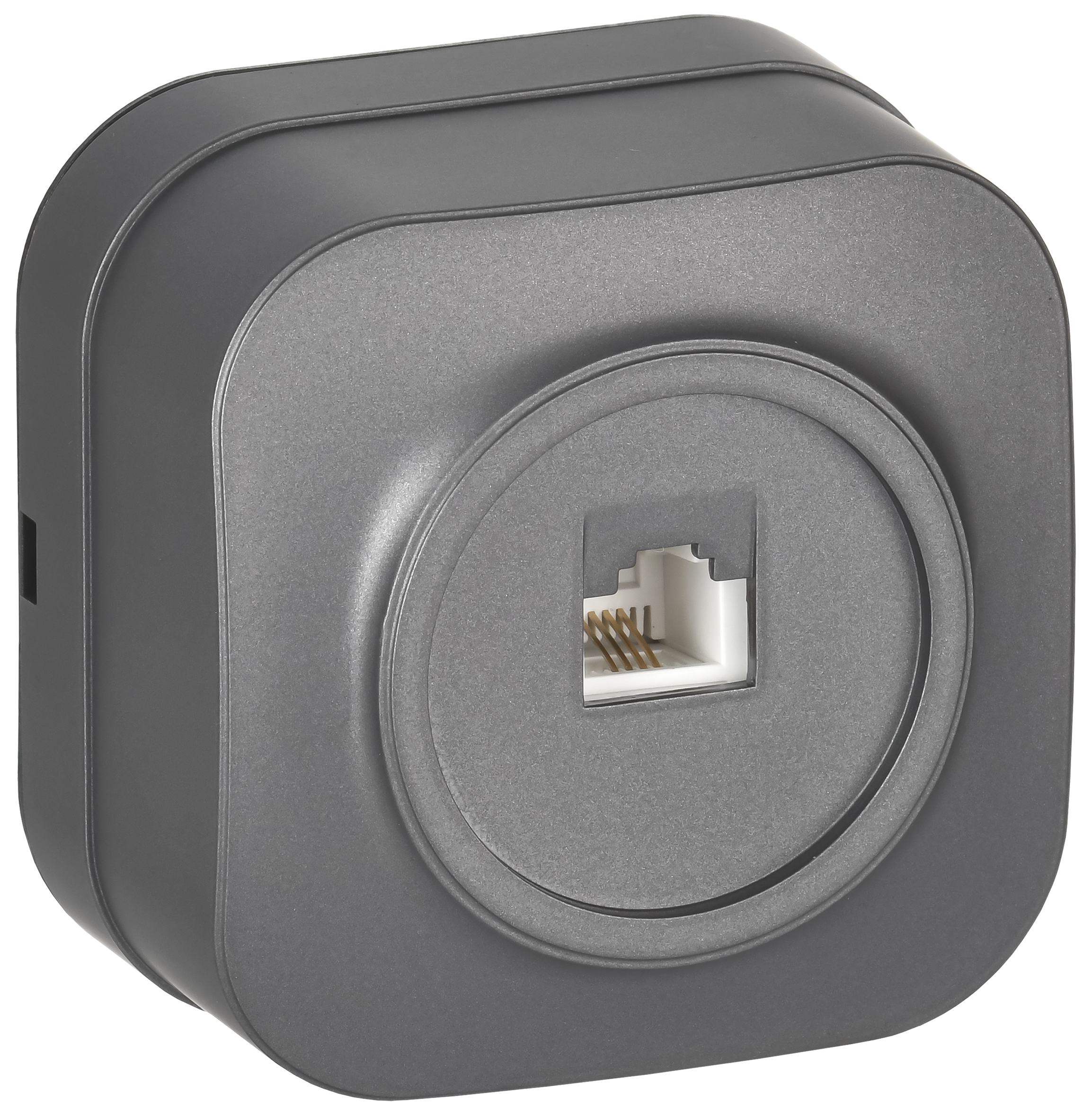 GLORY Розетка для открытой установки телефонная RJ11 РТ20-ХСм сталь матовый IEK