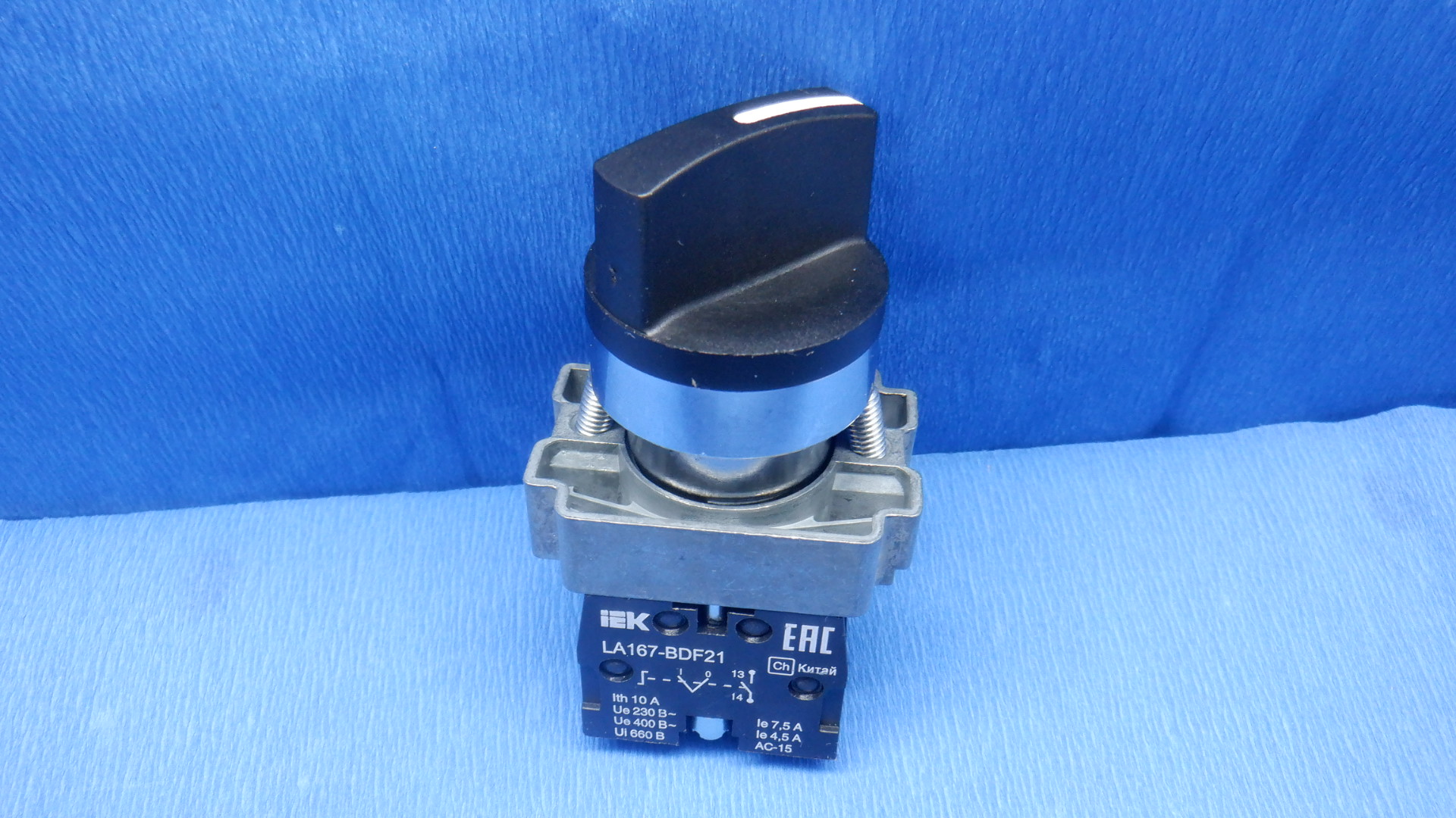 Переключатель LA167-BDF21 2 полож. 1з черный