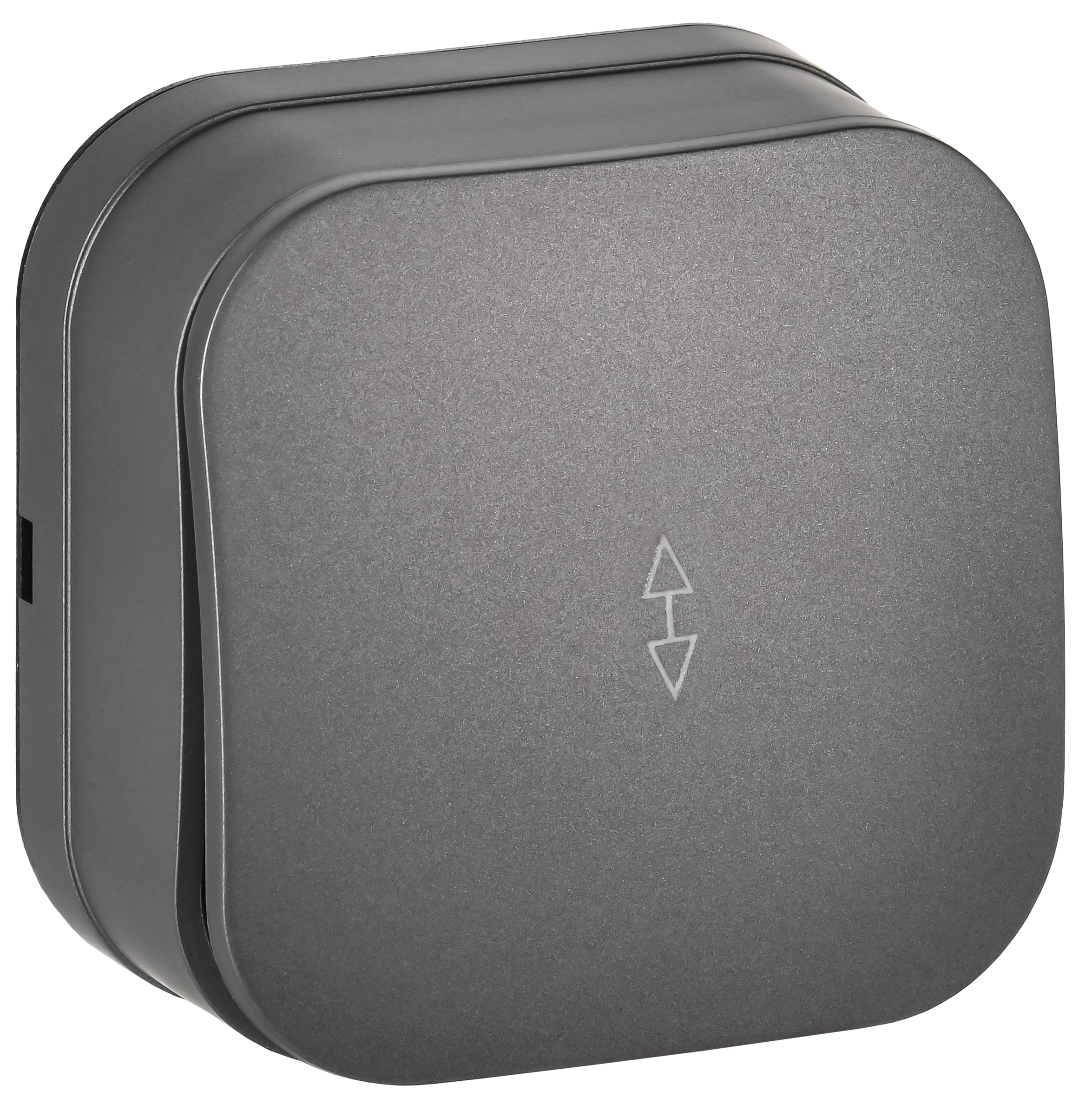 GLORY Выключатель 1-клавишный для открытой установки проходной 10А ВСп10-1-0-ХСм сталь матовый IEK