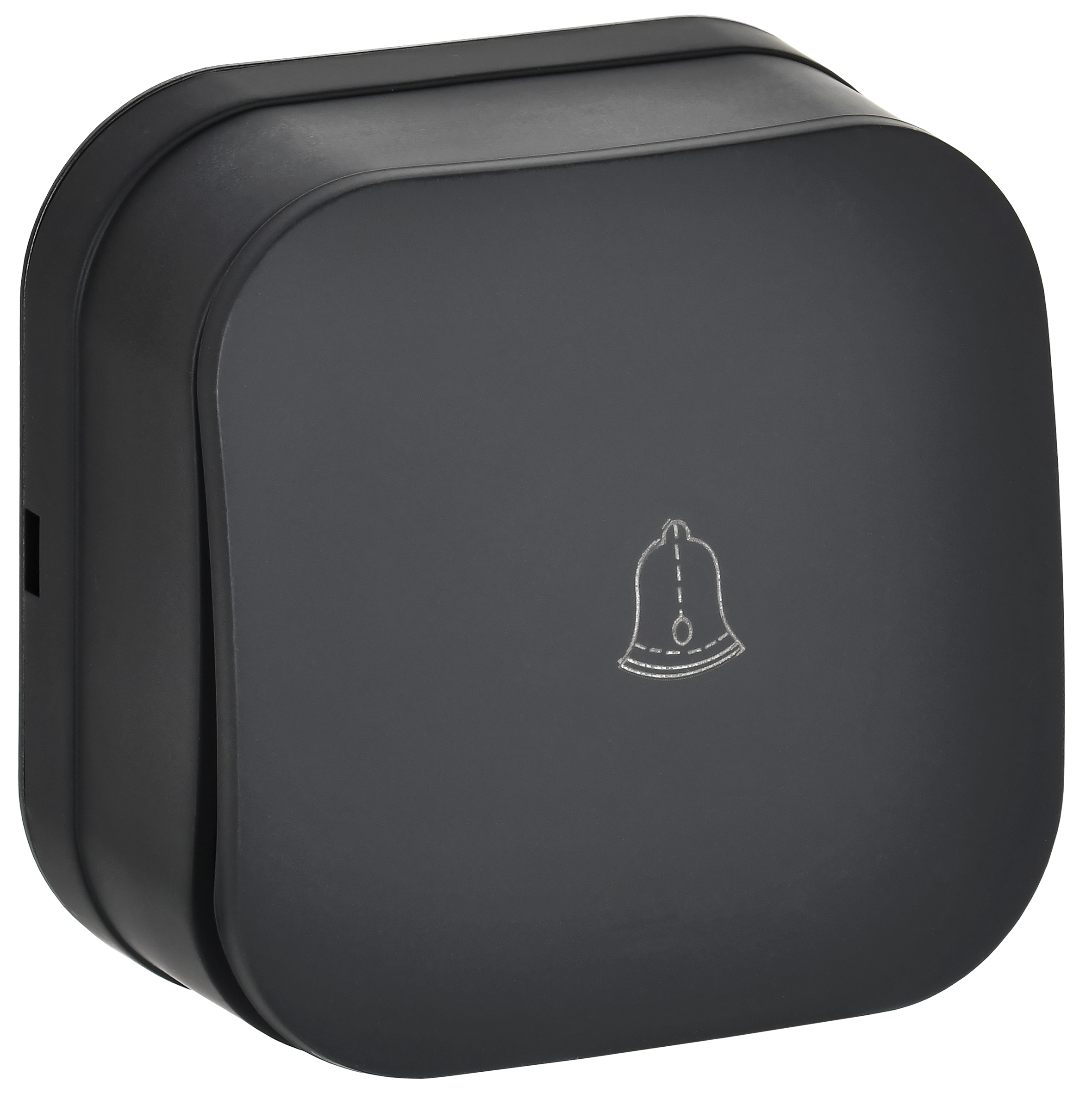 GLORY Выключатель 1-клавишный для открытой установки самовозвратный 10А ВСс20-1-0-ХЧм черный матовый IEK