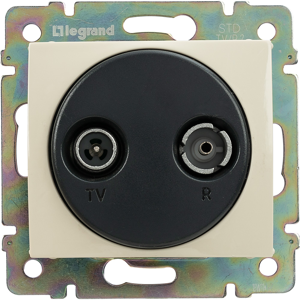 Розетка TV-FM оконечная слоновая кость VALENA