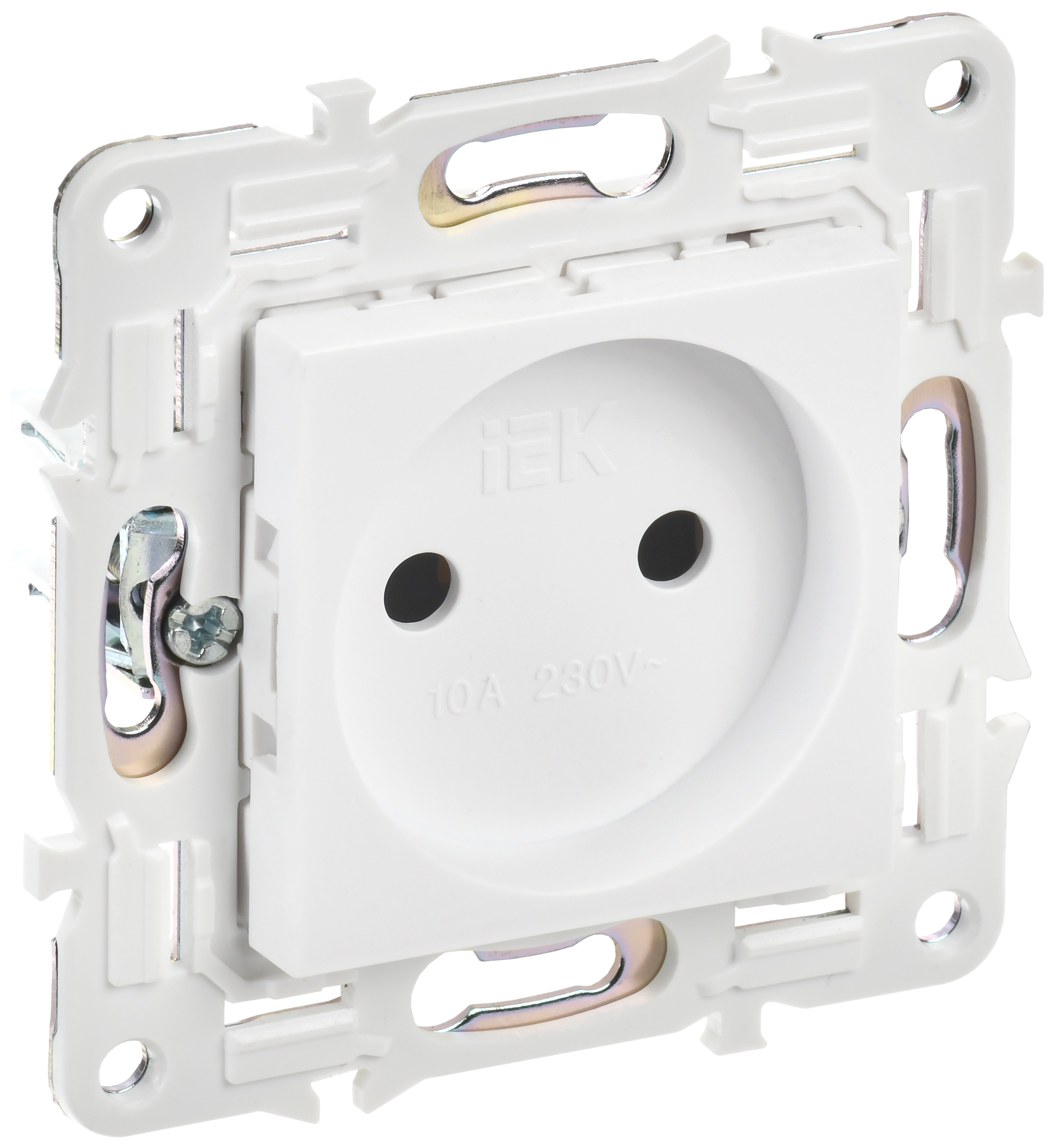 SKANDY Розетка без заземления без защитных шторок 10А SK-R02W арктический белый IEK