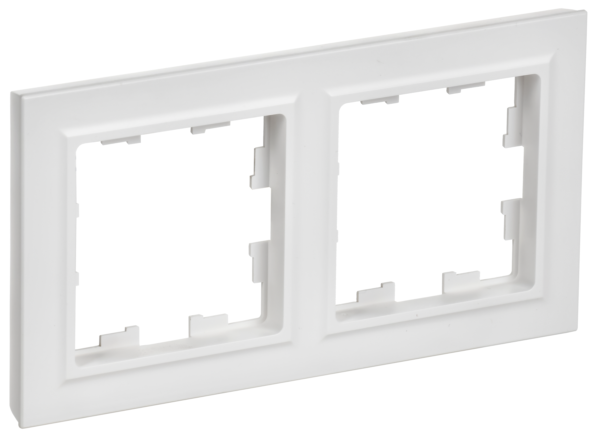 BRITE Рамка 2-местная РУ-2-БрАБ арктический белый IEK