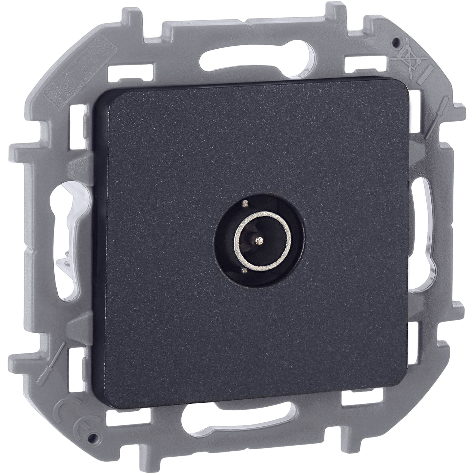 Розетка TV оконечная антрацит INSPIRIA