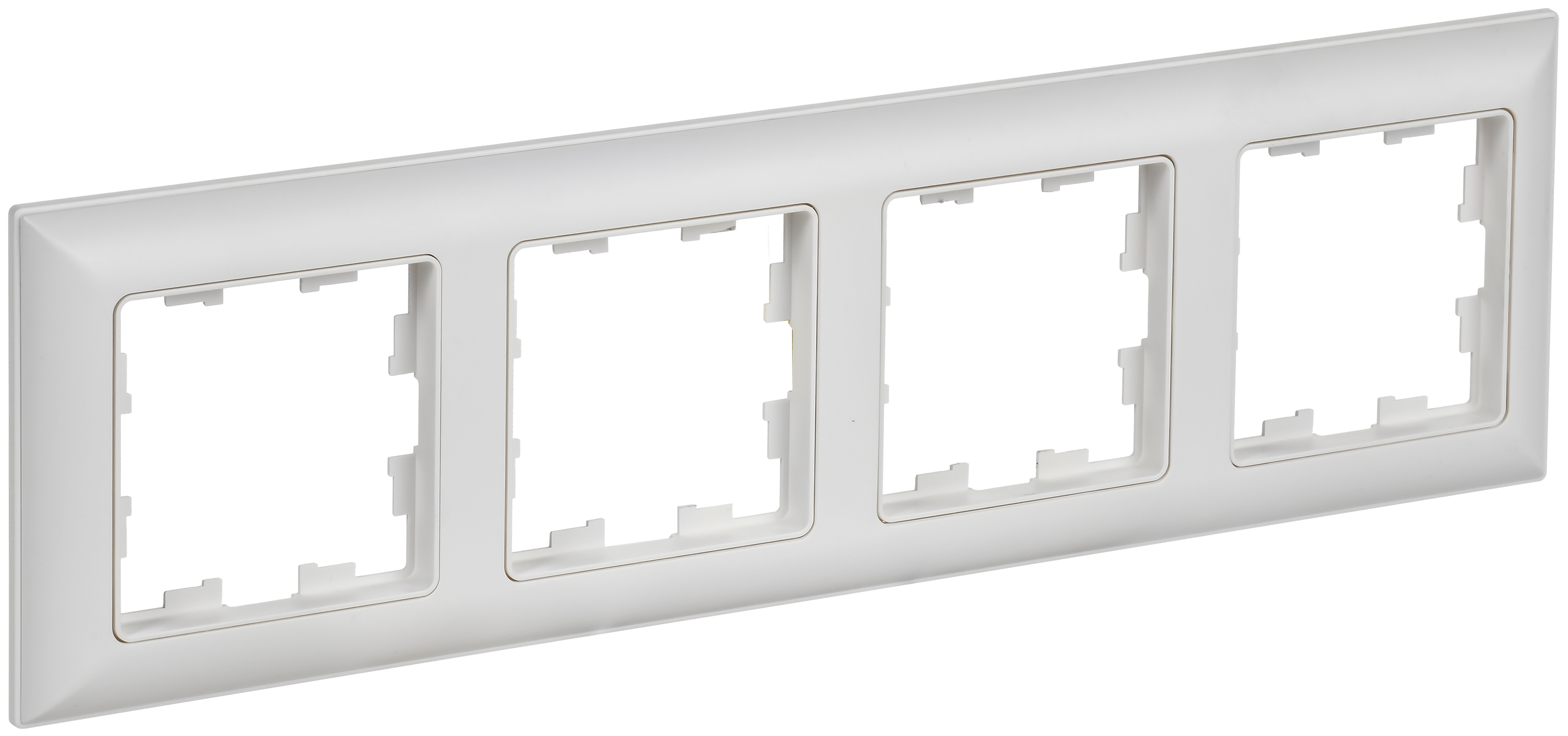 BRITE Рамка 4-местная РУ-4-БрАБ арктический белый/белый IEK