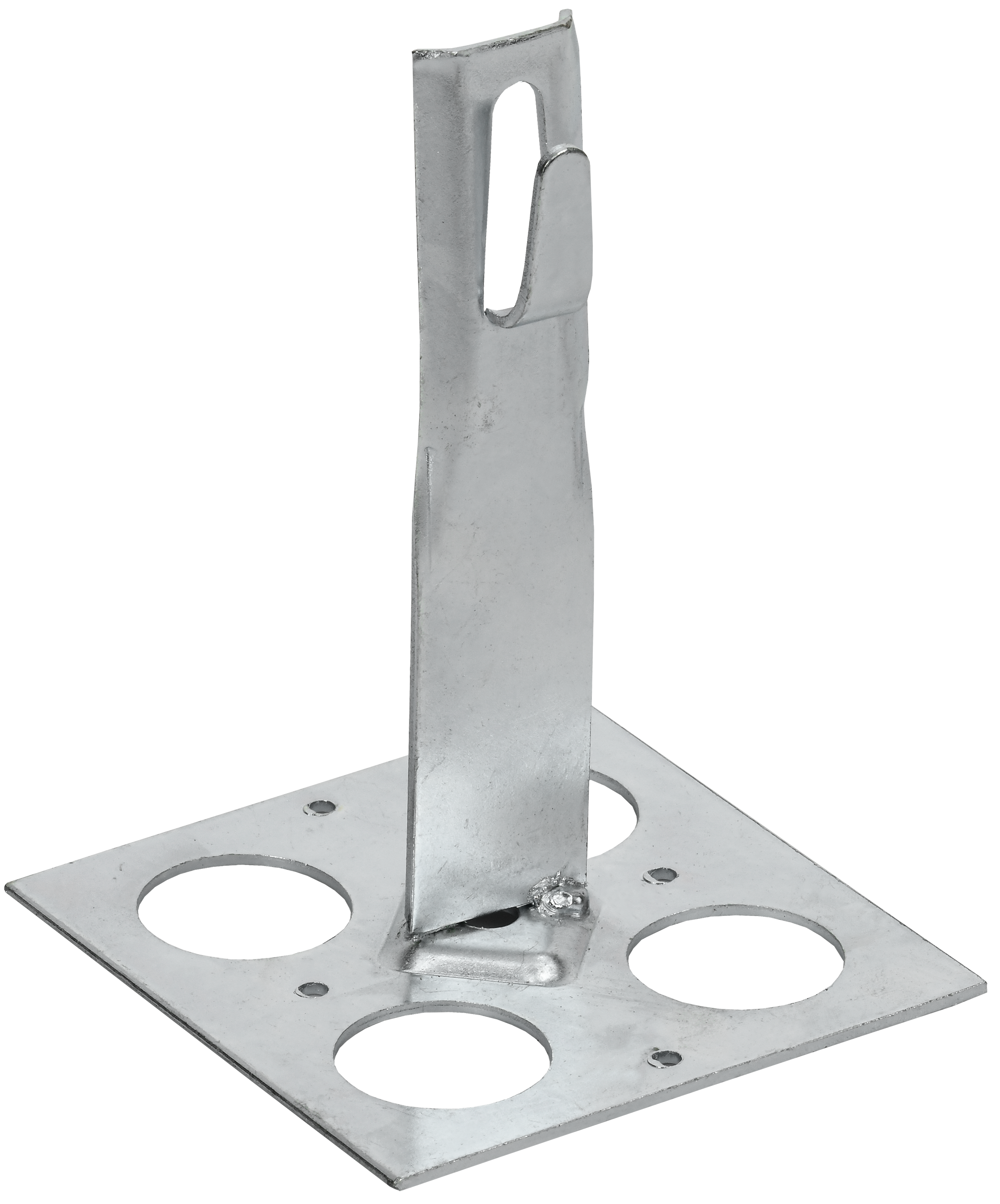 Держатель проводника круглого 6-8 мм для плоской кровли h 90 мм оцинкованная сталь